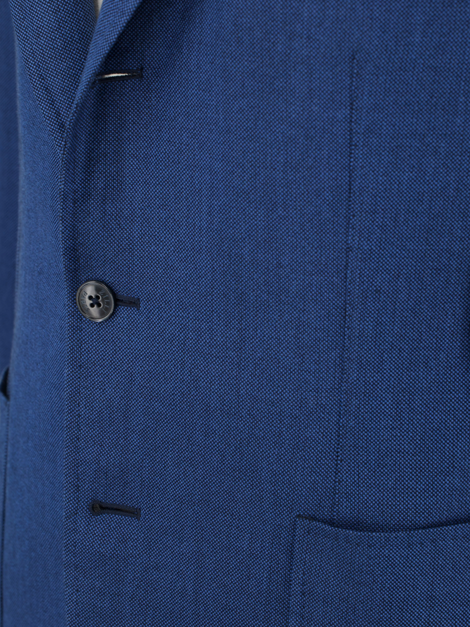 Zilli Blue Silk & Cotton Pinpoint Jacket