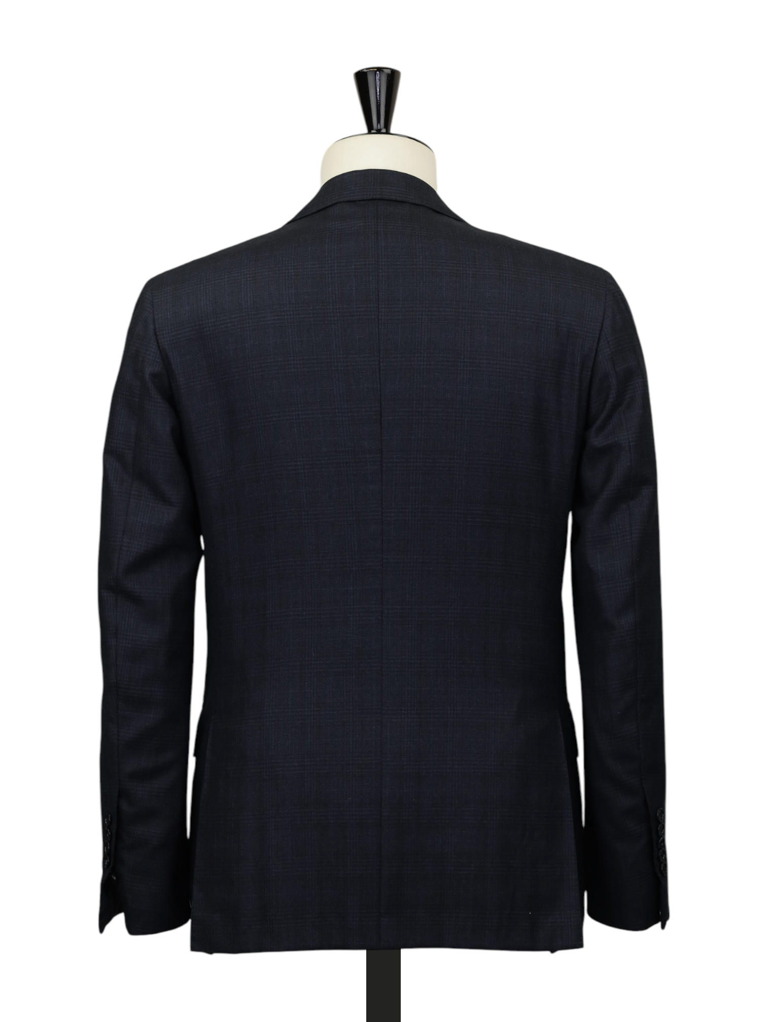 Kiton Navy Pure Cashmere Shadow-Glenplaid Suit