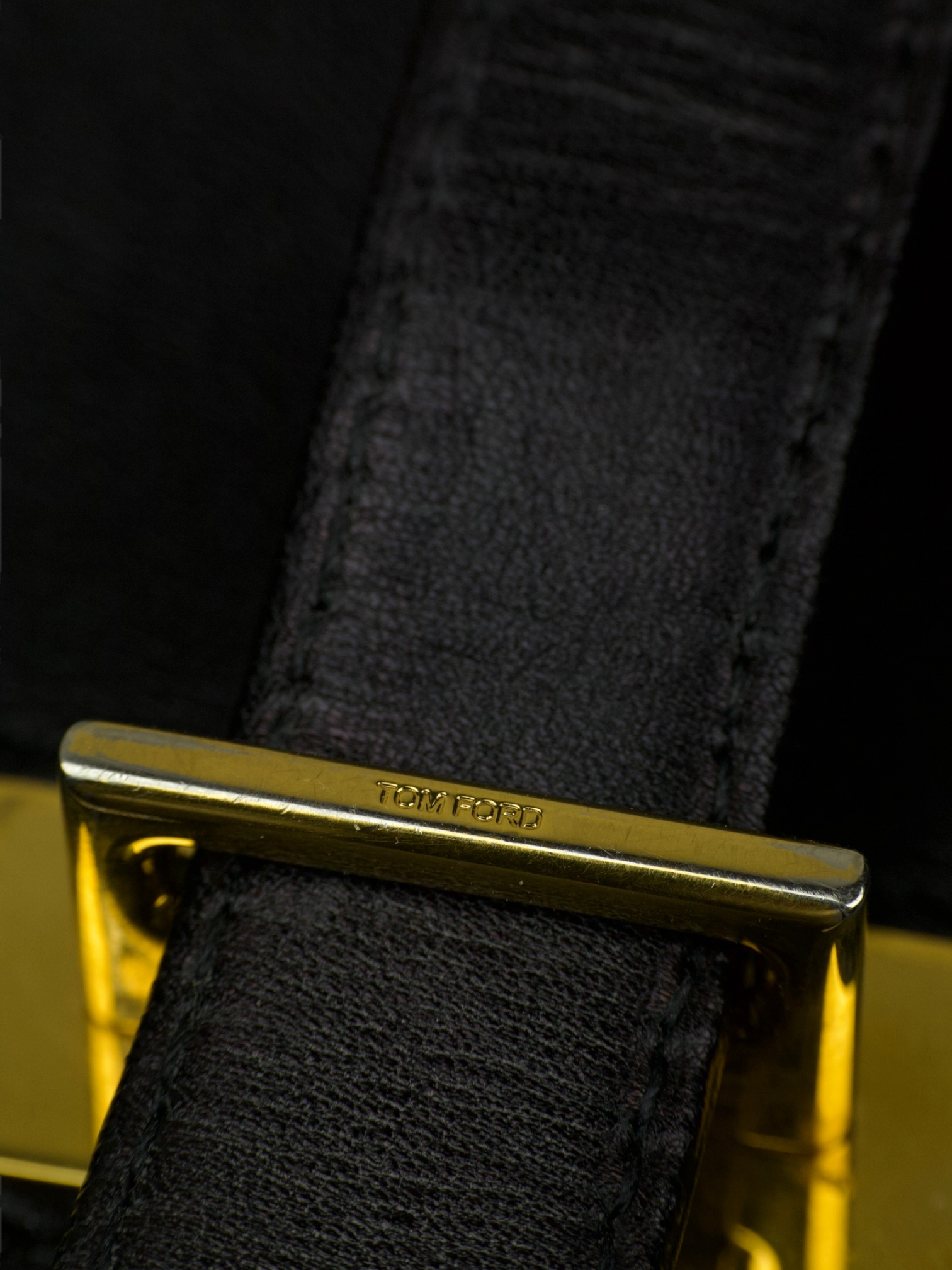 Tom Ford Black Calfskin Leather Briefcase