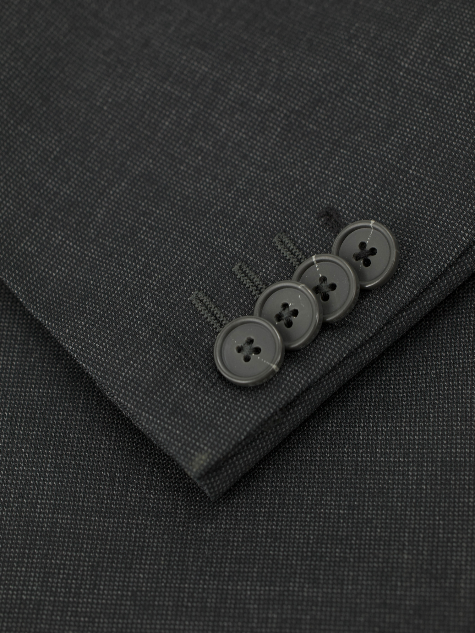 Z-Zegna Anthracite Pure Wool Pinpoint Suit