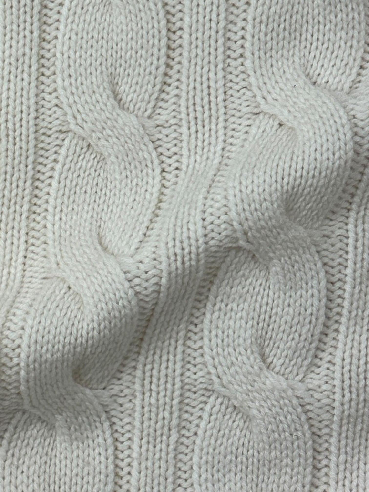 Cesare Attolini Offwhite Cashmere Cable Cardigan