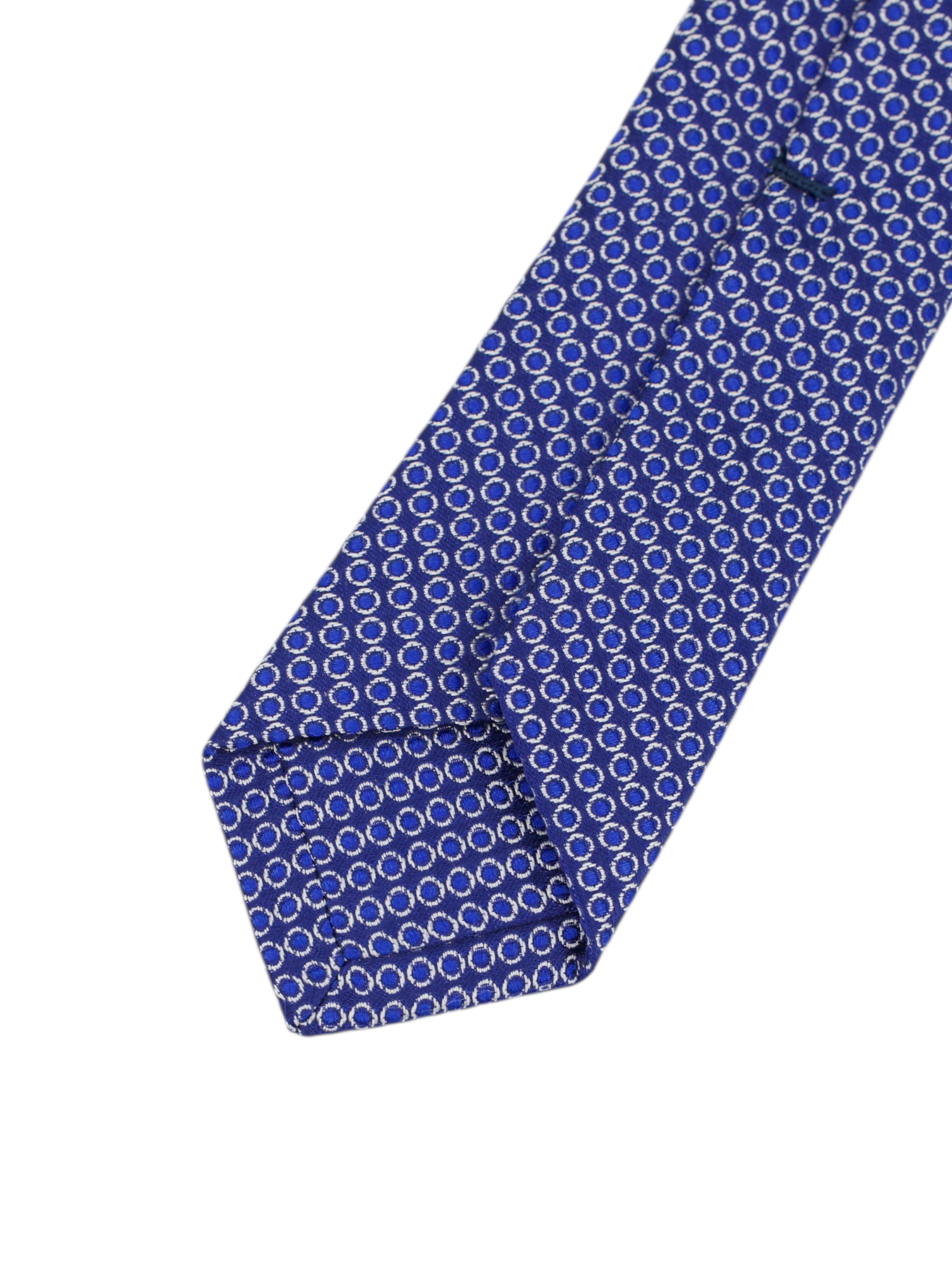 Kiton 5-Fold Blue Silk Polkadot Tie