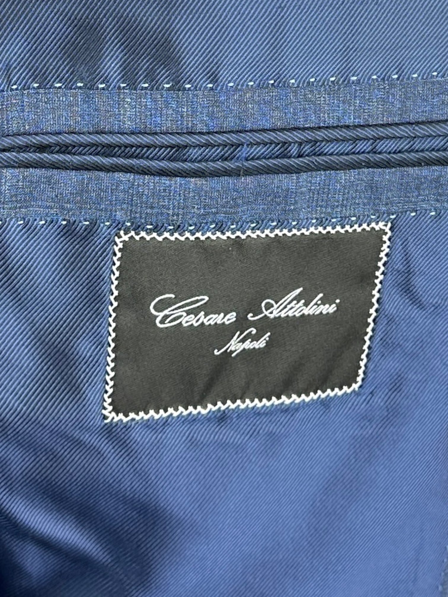 Cesare Attolini blauw Glenplaid Super 150-pak