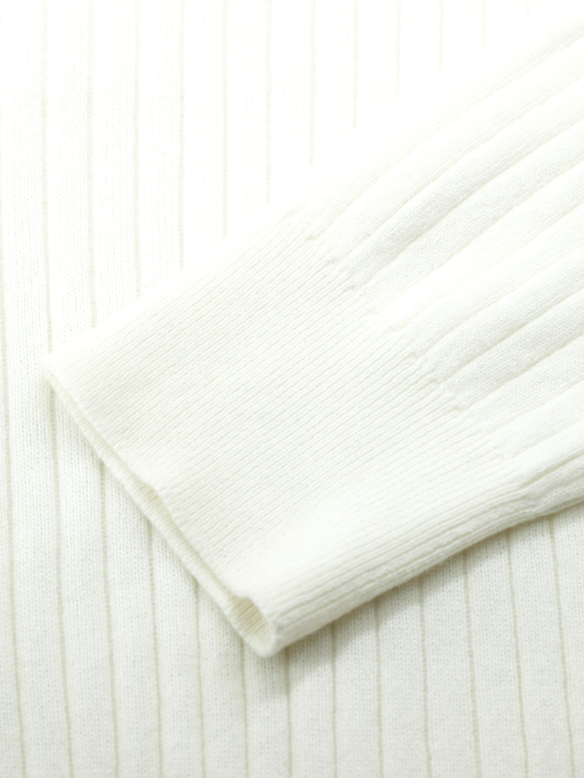 Loro Piana White Baby-Cashmere Buttonless Long-Sleeve Lexington Polo