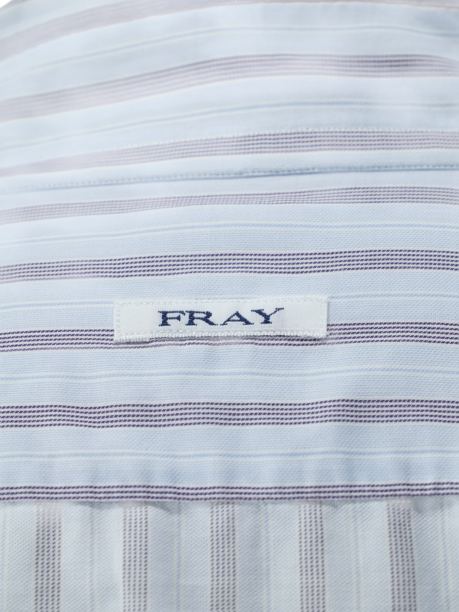 Fray Light Blue Fine-Cotton Vintage Stripes Shirt