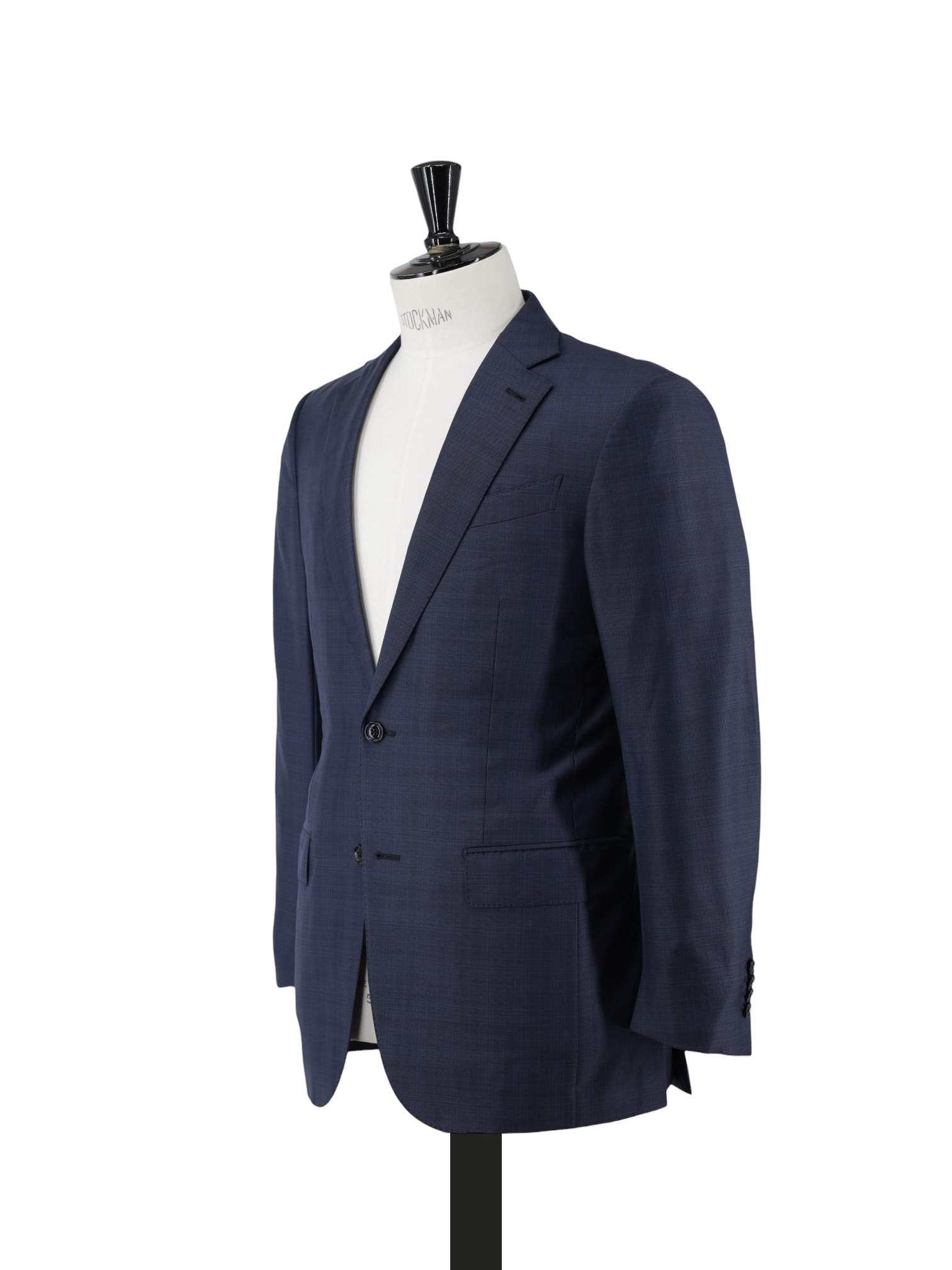 Ermenegildo Zegna Dark Blue Fine-Wool Shadow-Check Mila Jacket