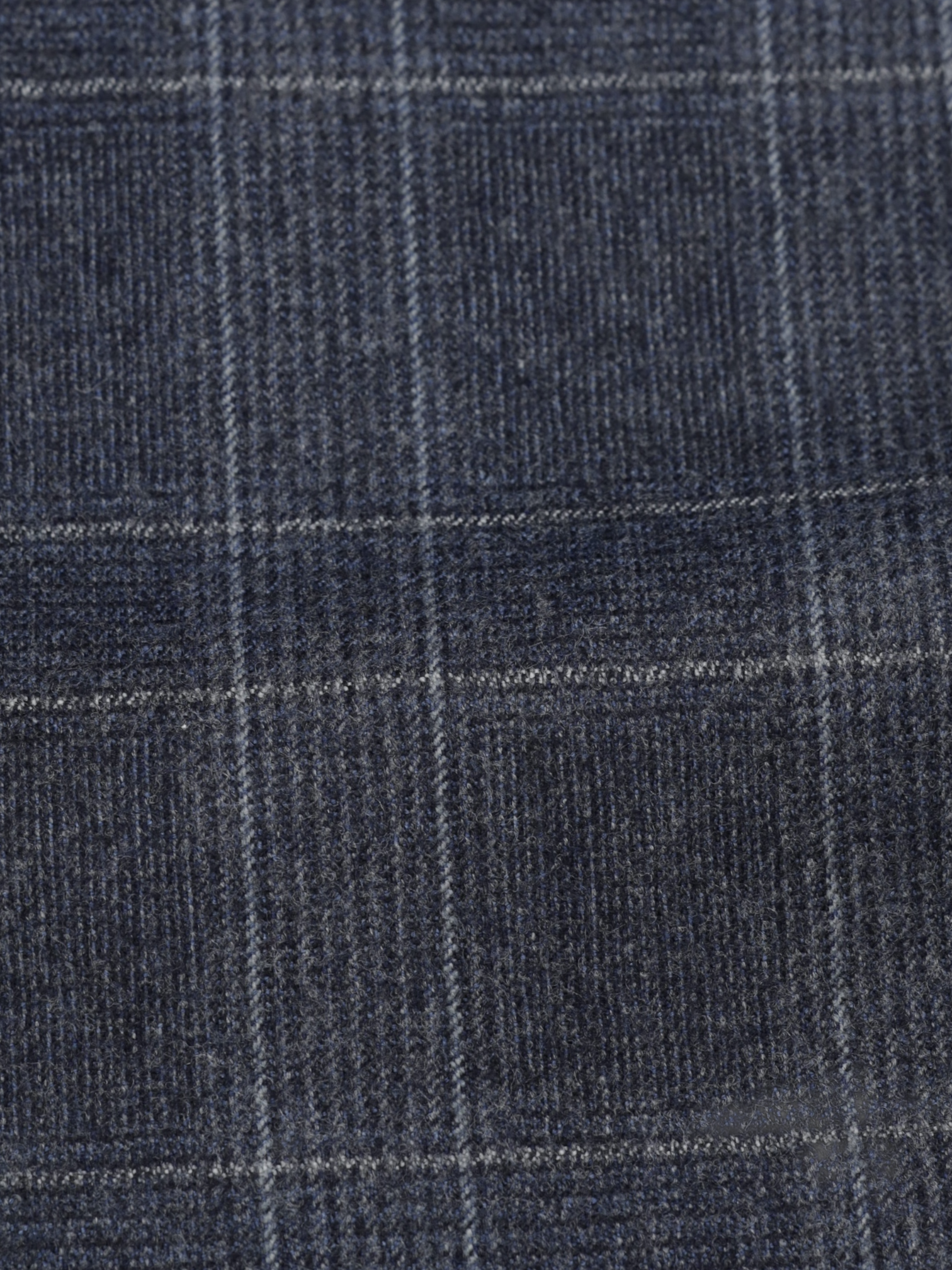 Kiton Steel Grey Lightly-Brushed Worsted Wool Prince of Wales Suit