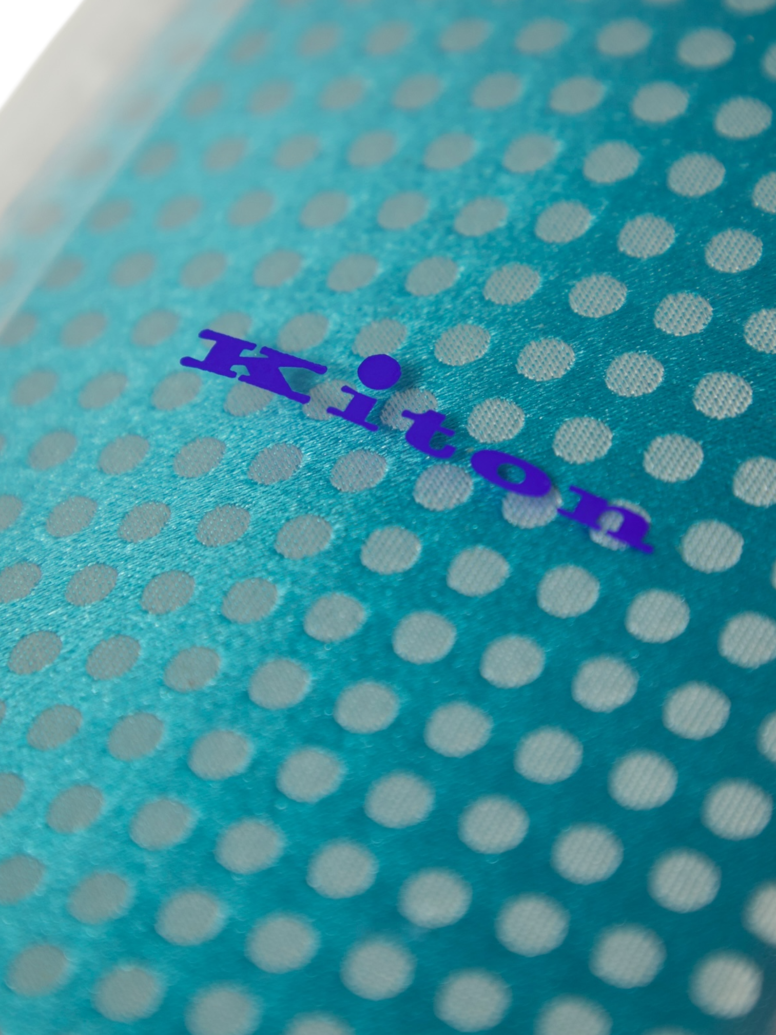 Kiton 5-Fold Turquoise & White Polkadot Silk Tie