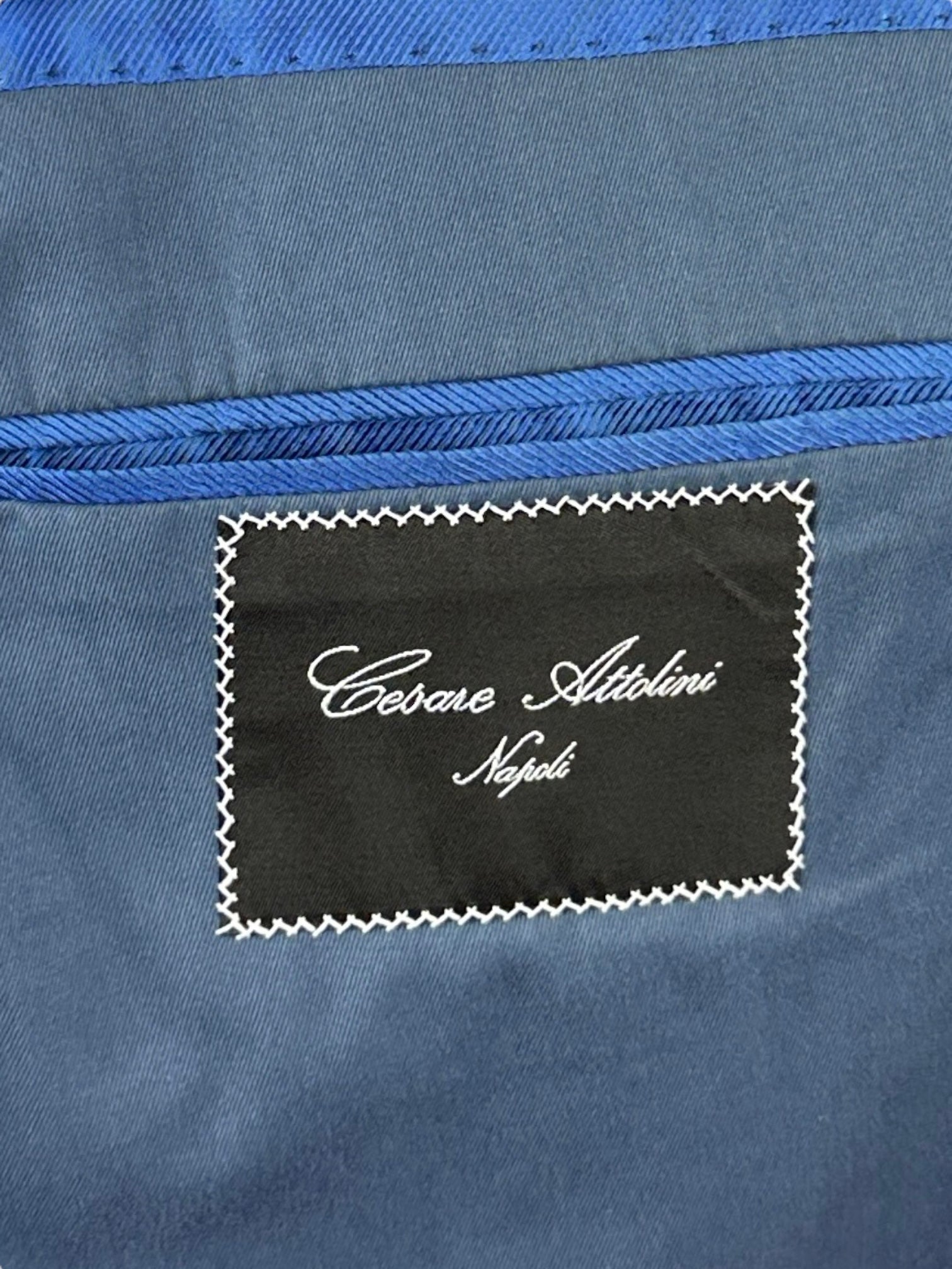 Cesare Attolini denimblauw katoenen kasjmier pak