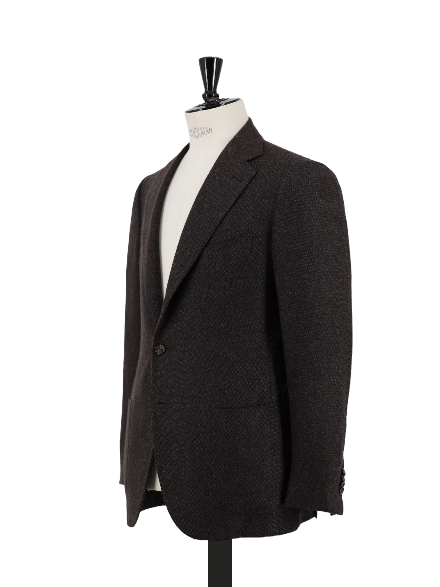 Cesare Attolini Dark Brown Pure Cashmere Micro-Pattern Jacket