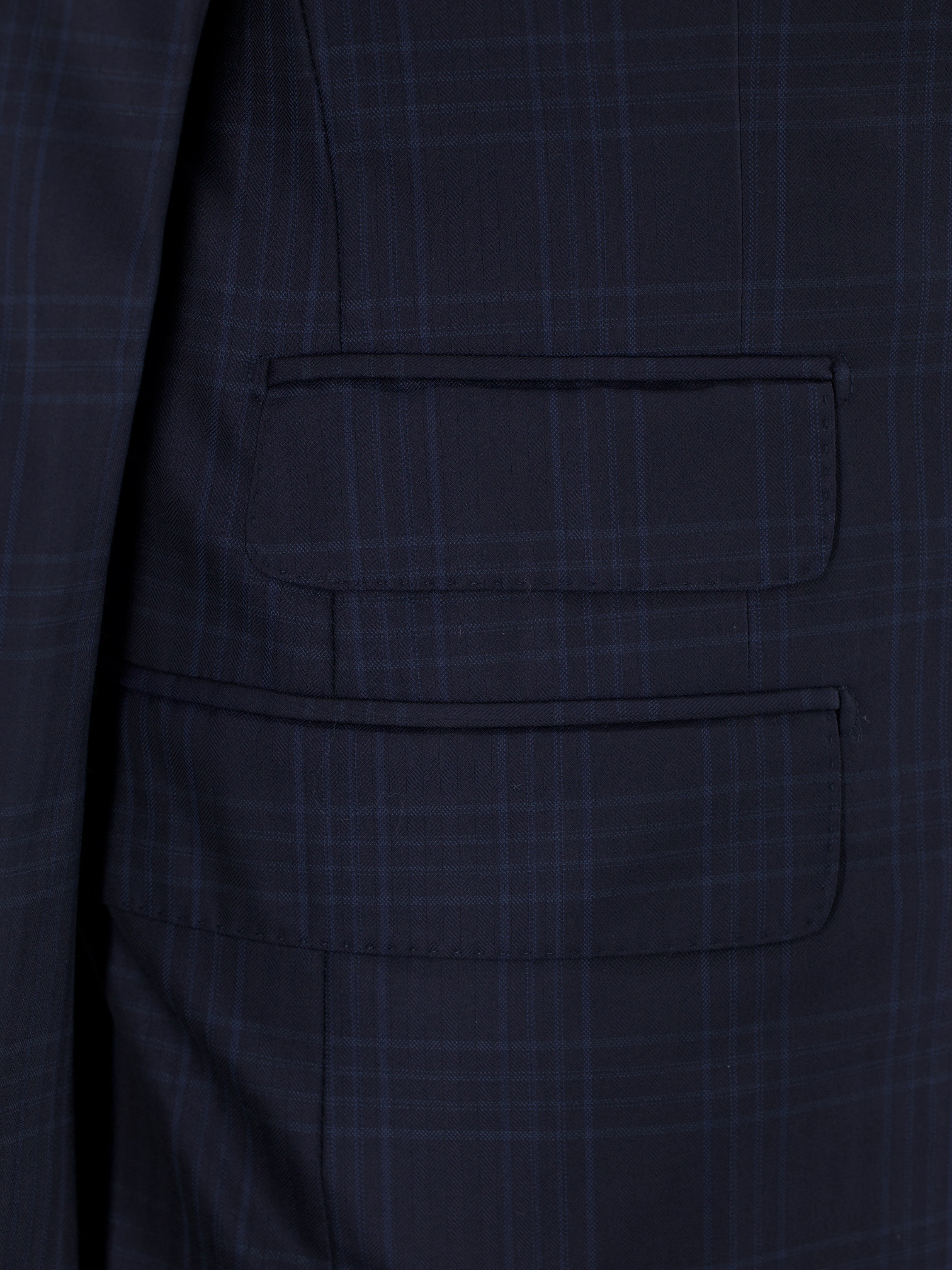 Ermenegildo Zegna Dark Blue 12milmil12 Checkered Mila Suit