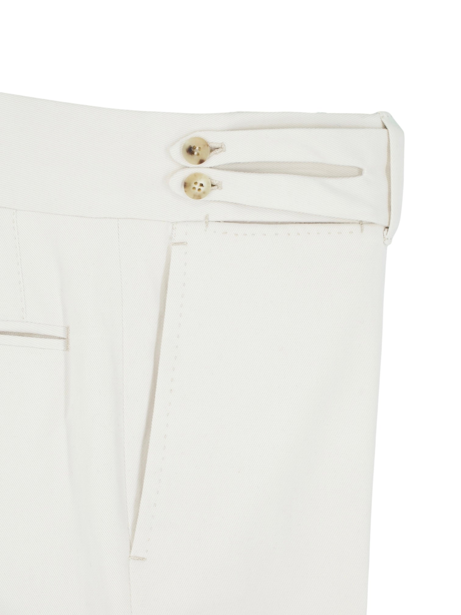 Sartoria Voglio Ecru Heavyweight Cotton-Twill Sartorial Trousers