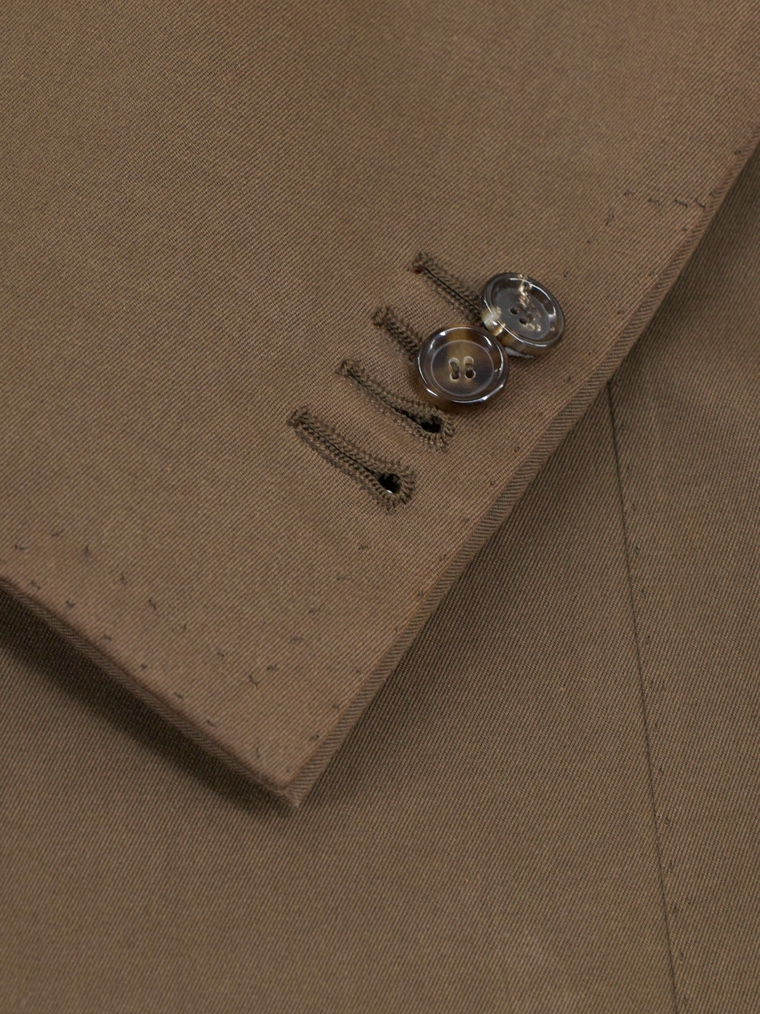 Cesare Attolini Dark Brown Cotton & Cashmere Twill Summer Suit