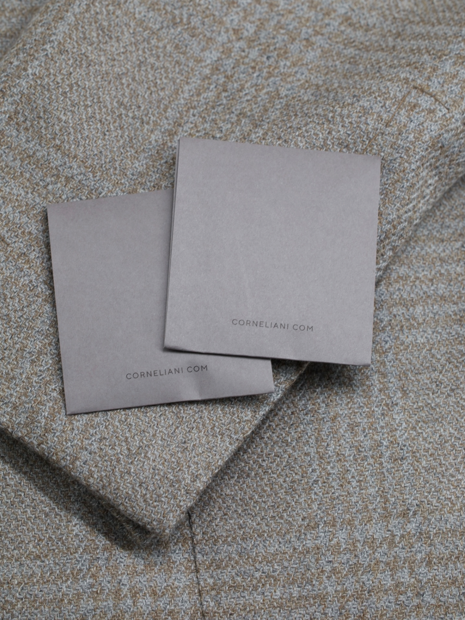 Corneliani Brown & Ice-Blue Wool & Silk "Sartoria Light" Glencheck Jacket