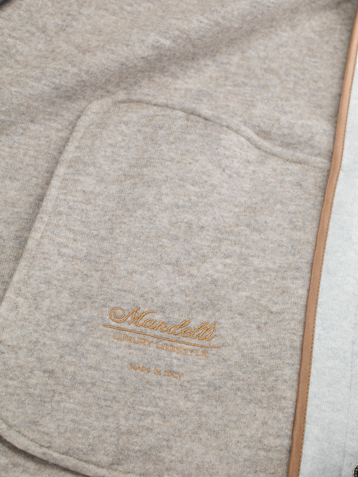 Mandelli Grey Cashmere-Stretch Regular-Fit Twill Overshirt