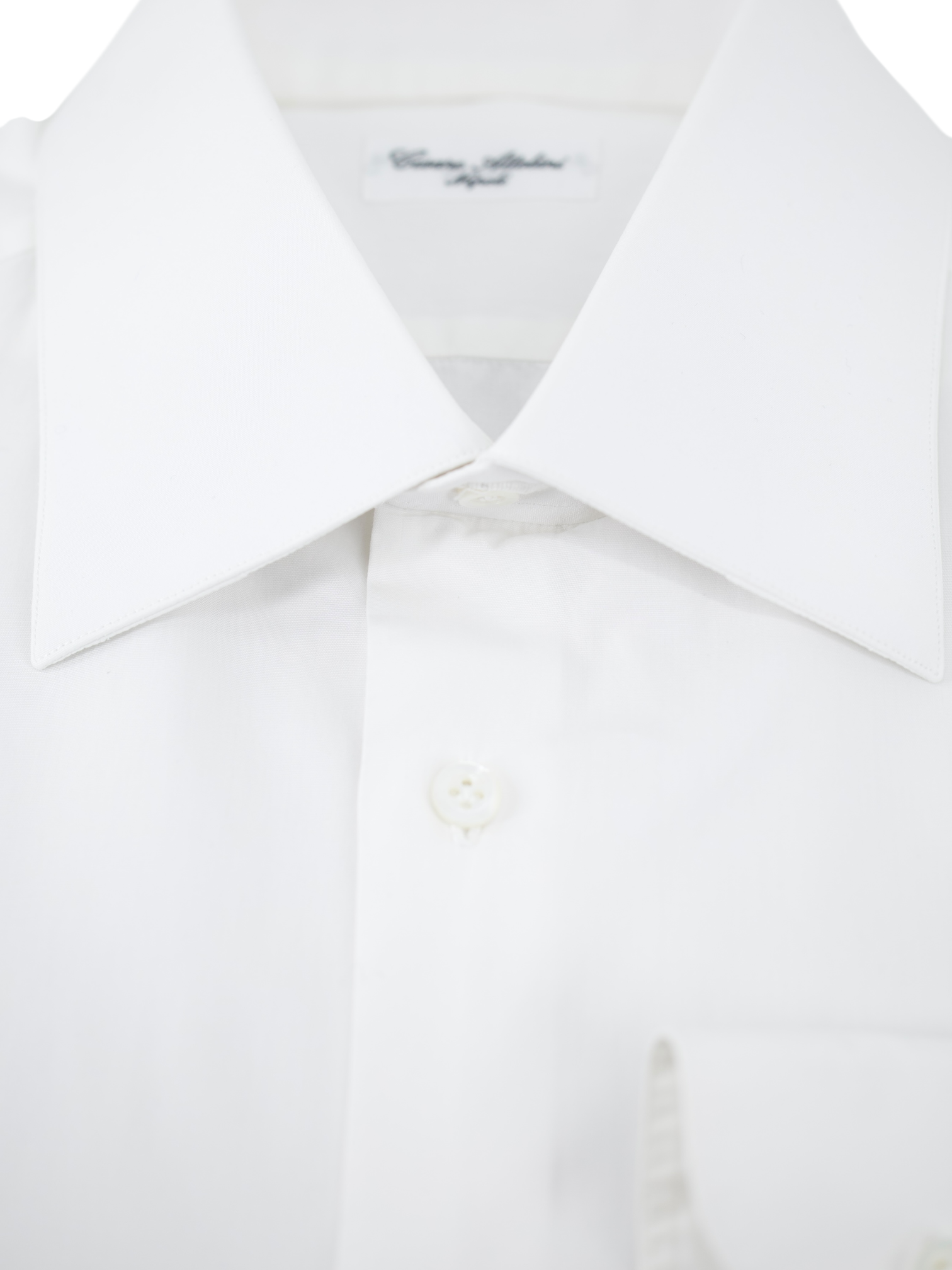Cesare Attolini White Poplin Cotton Dress Shirt