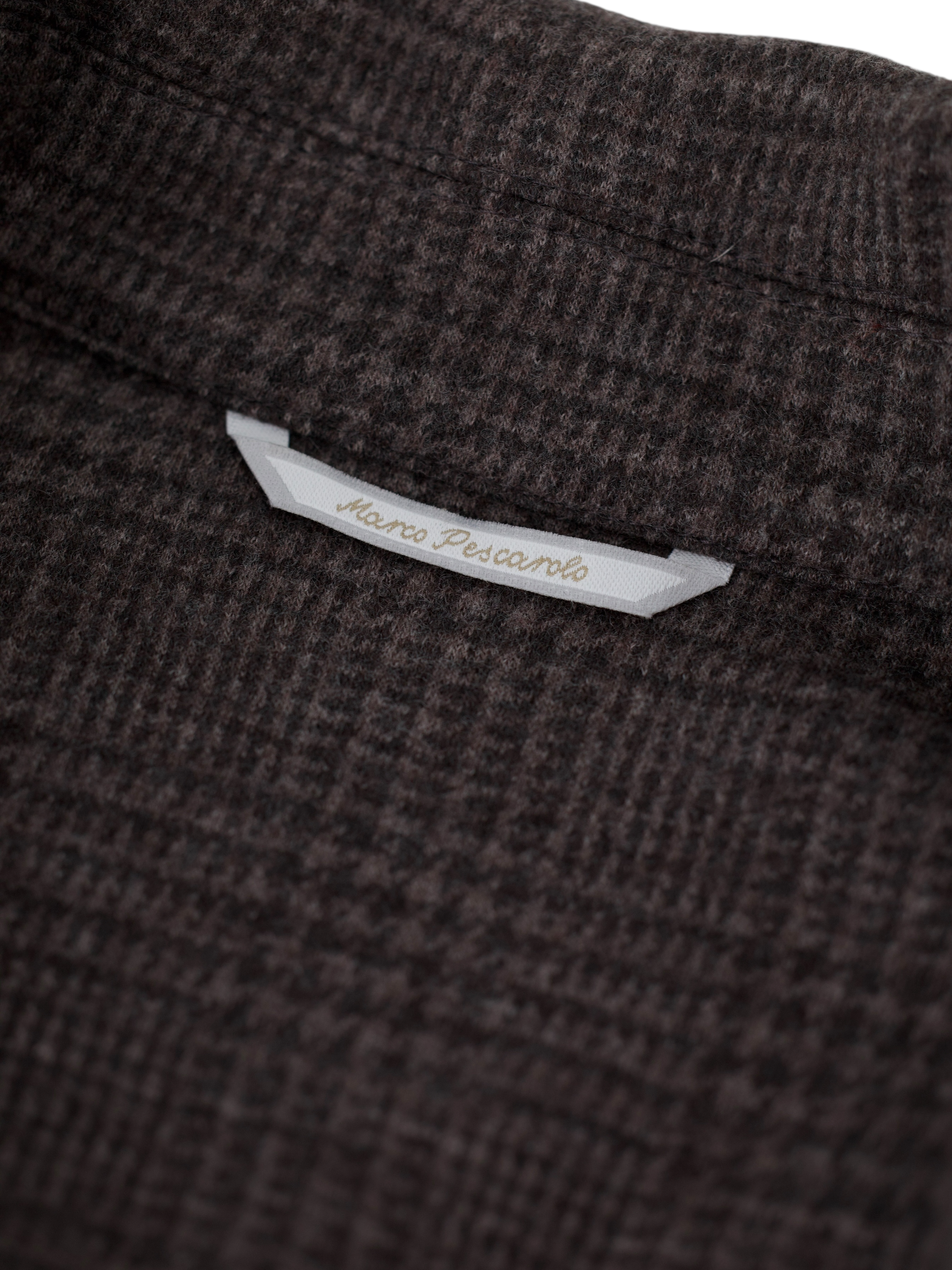 Marco Pescarolo Brown Wool & Cashmere Prince of Wales Blouson Jacket