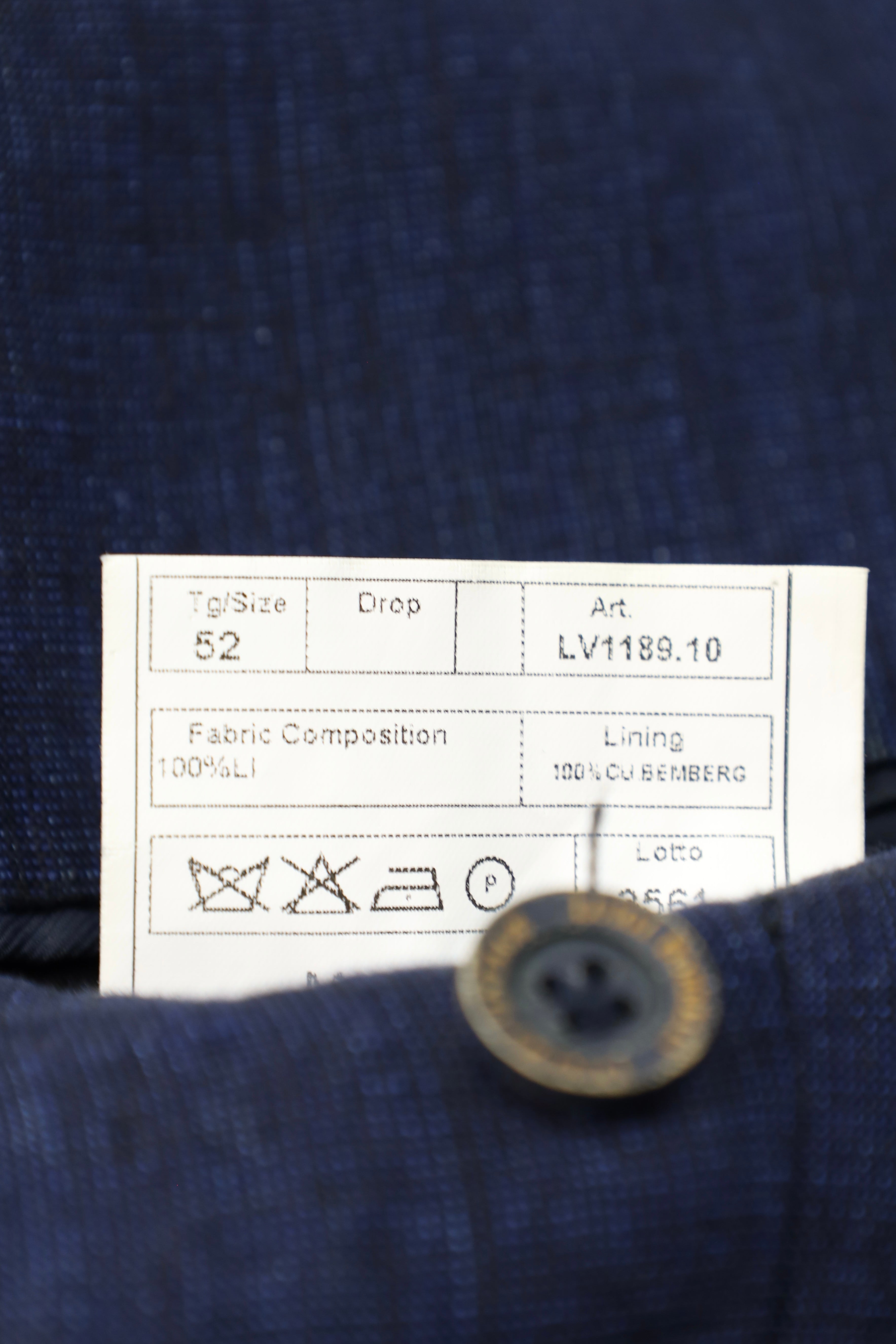 Luigi Borrelli Vintage Indigo Blue Linen Safari Jacket