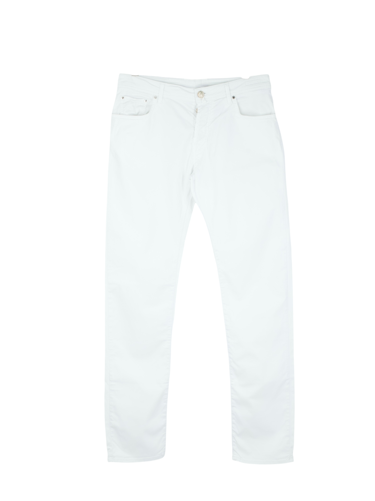 Jacob Cohen White Cotton, Lycocell & Stretch 5-Pocket Jeans