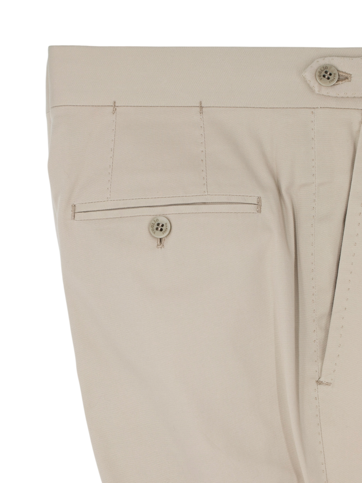 Sartoria Voglio Light Brown Holland & Sherry Cotton Twill Sartorial Trousers