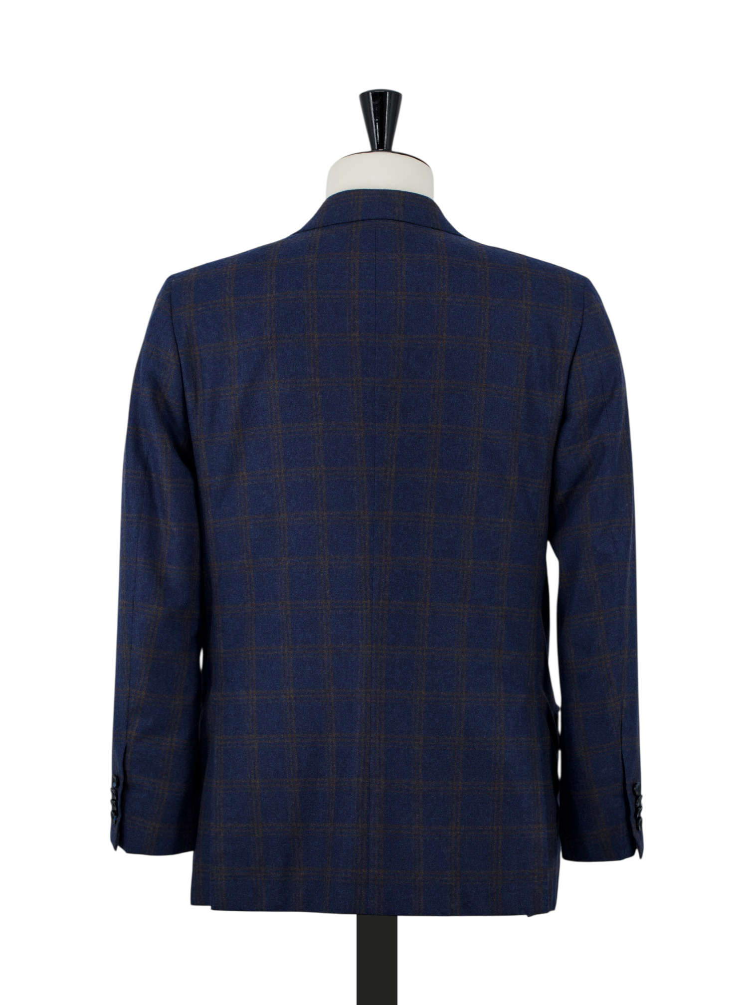 Kiton Dark Blue & Brown Pure Cashmere Double-Breasted "Evo" Jacket