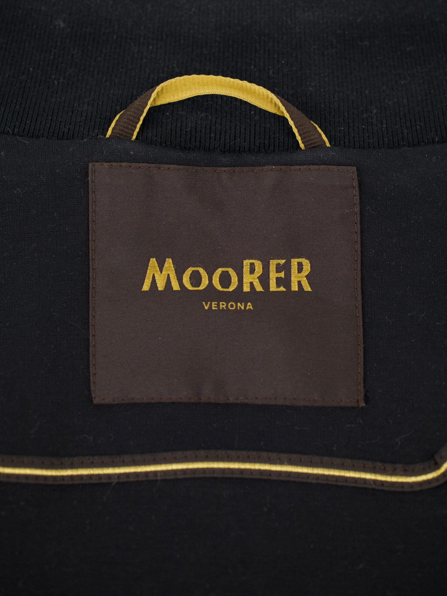 MooRER Black Viscose-Interlock Cuper Bomberjacket