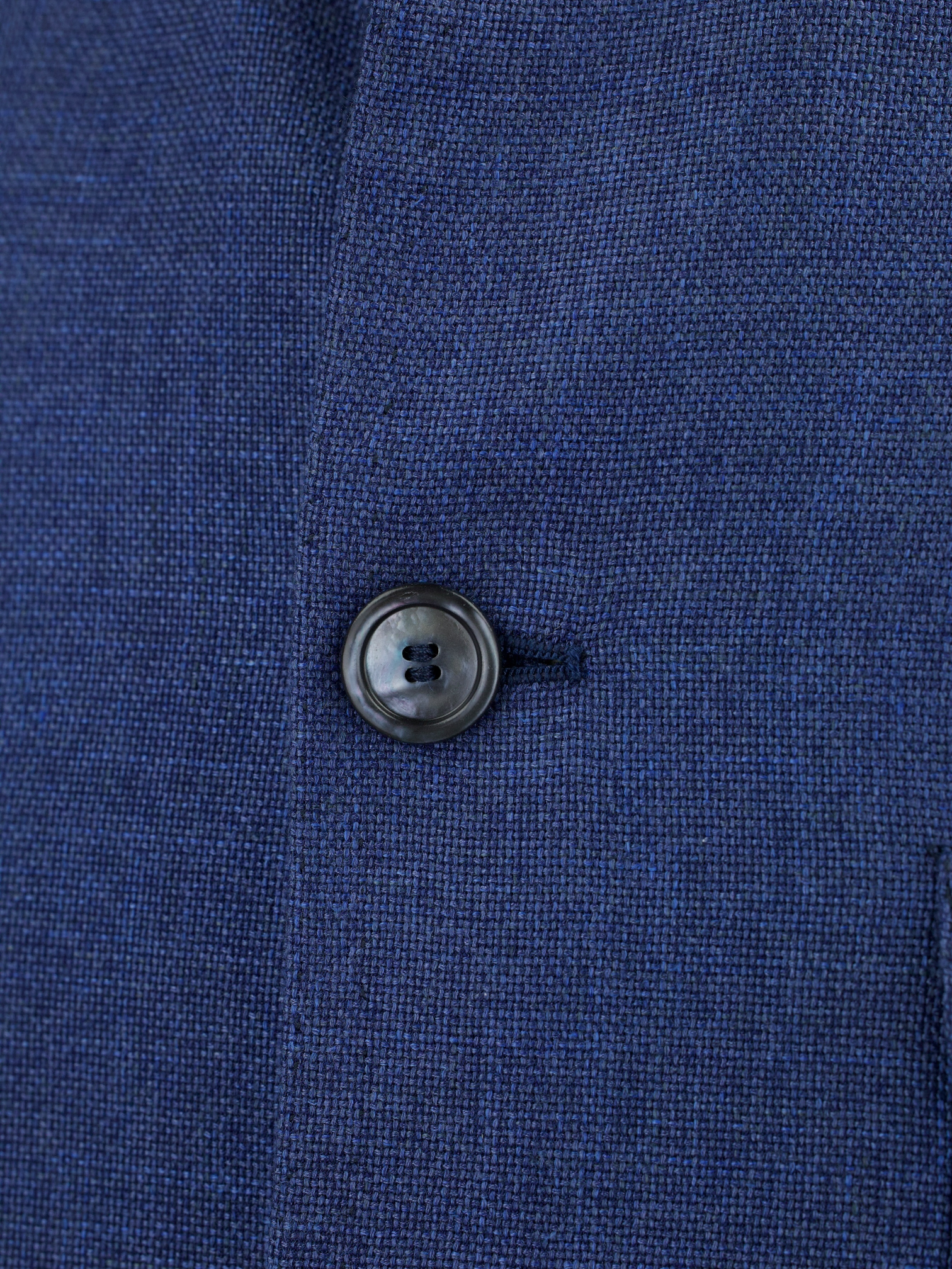 Cesare Attolini Cobalt Blue Wool, Silk & Linen Hopsack Safari-Overshirt
