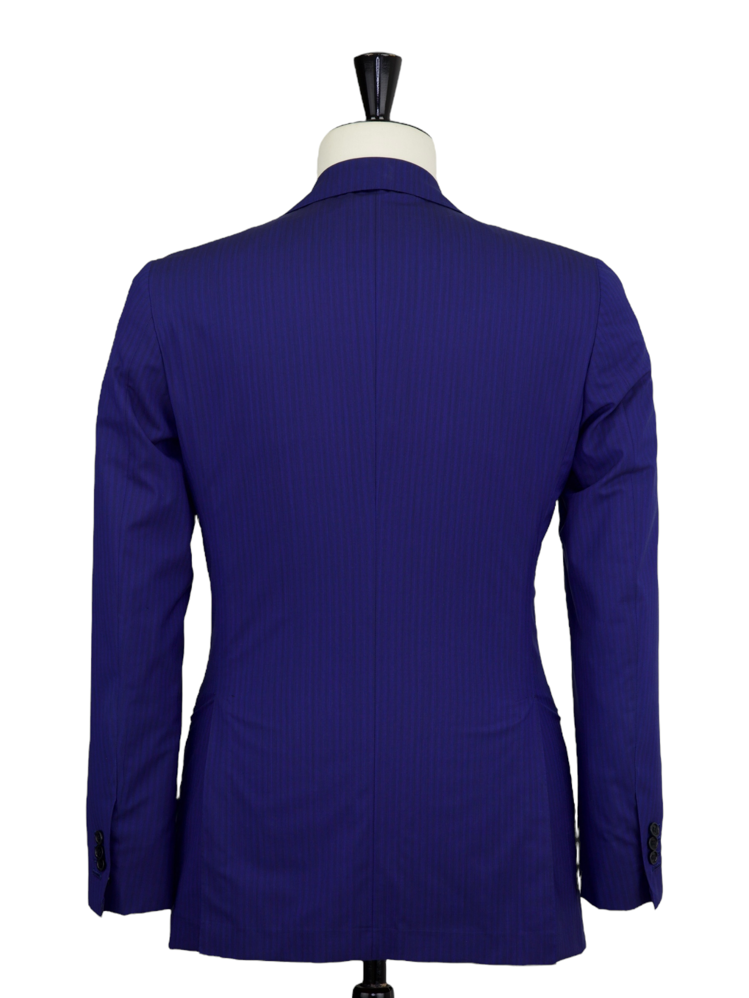 Kiton Bright Blue Fine Wool Pinstripe Suit