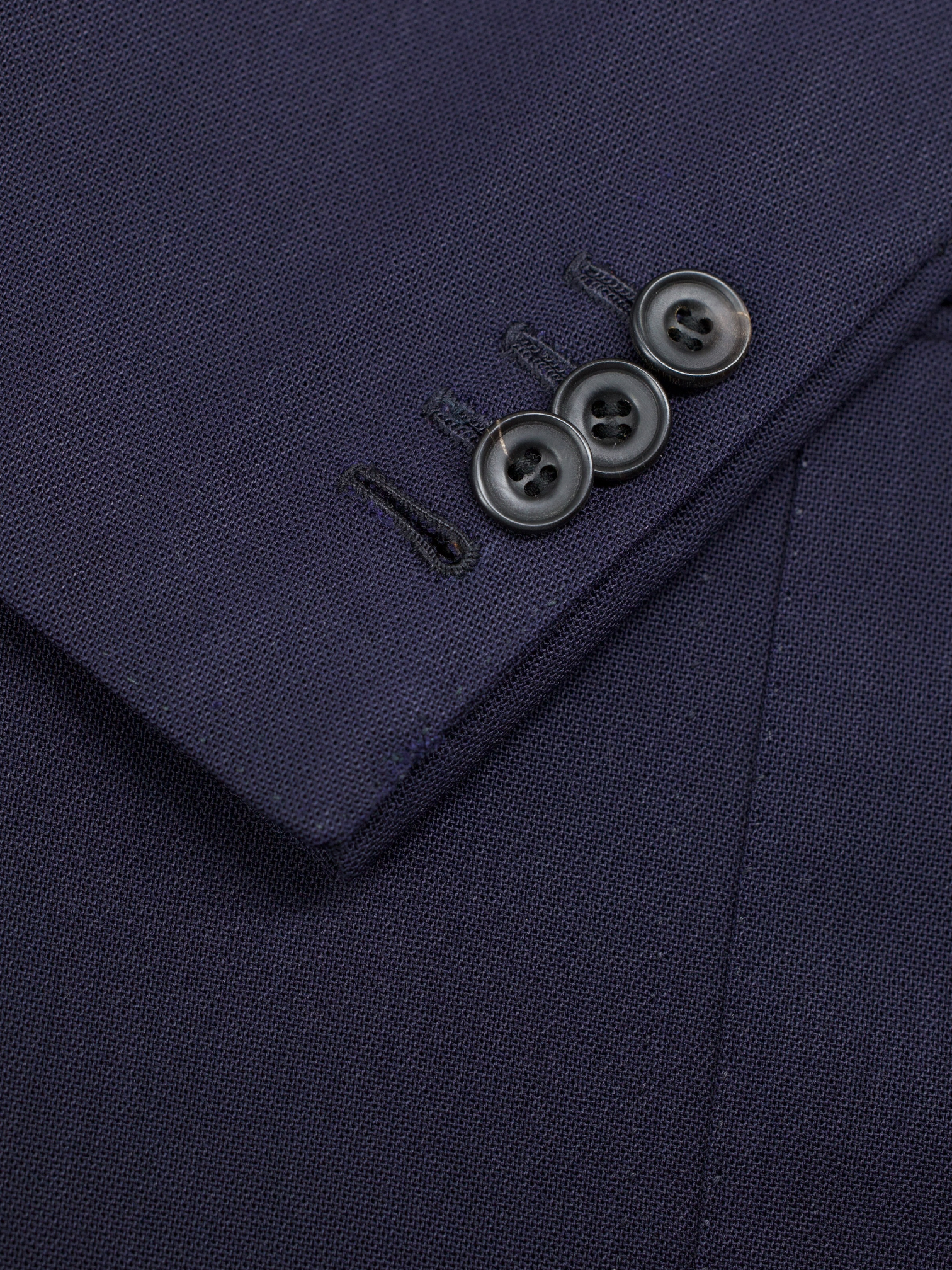 Rubinacci "London House" Navy Wool Hopsack Peak-Lapel Blazer Jacket