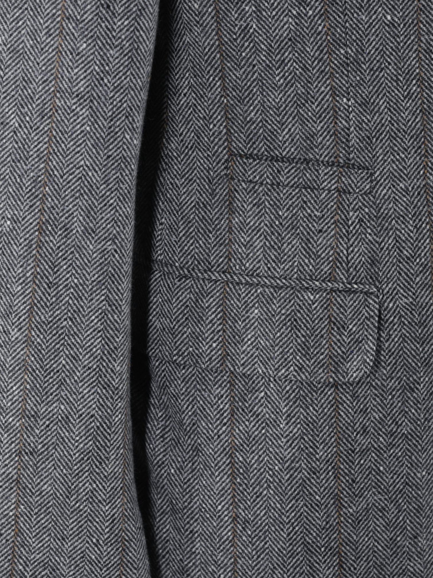 Brunello Cucinelli Grey Wool & Cashmere Herringbone & Overcheck Jacket