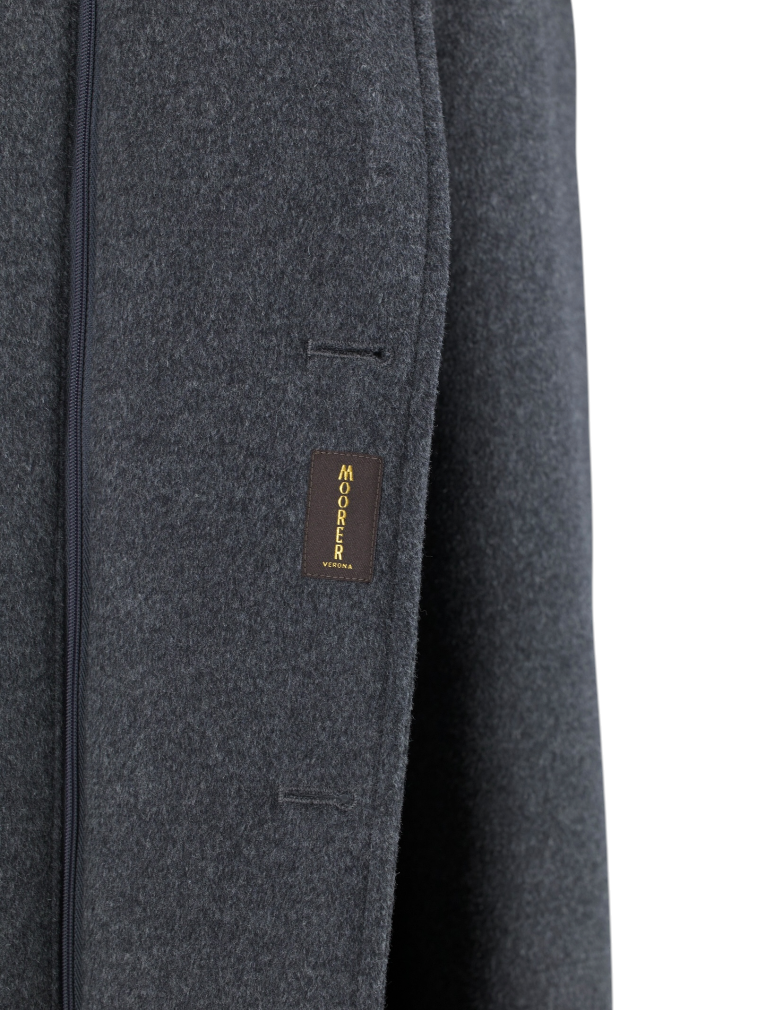 MooRER Dark Grey Wool & Cashmere Montesi Overcoat