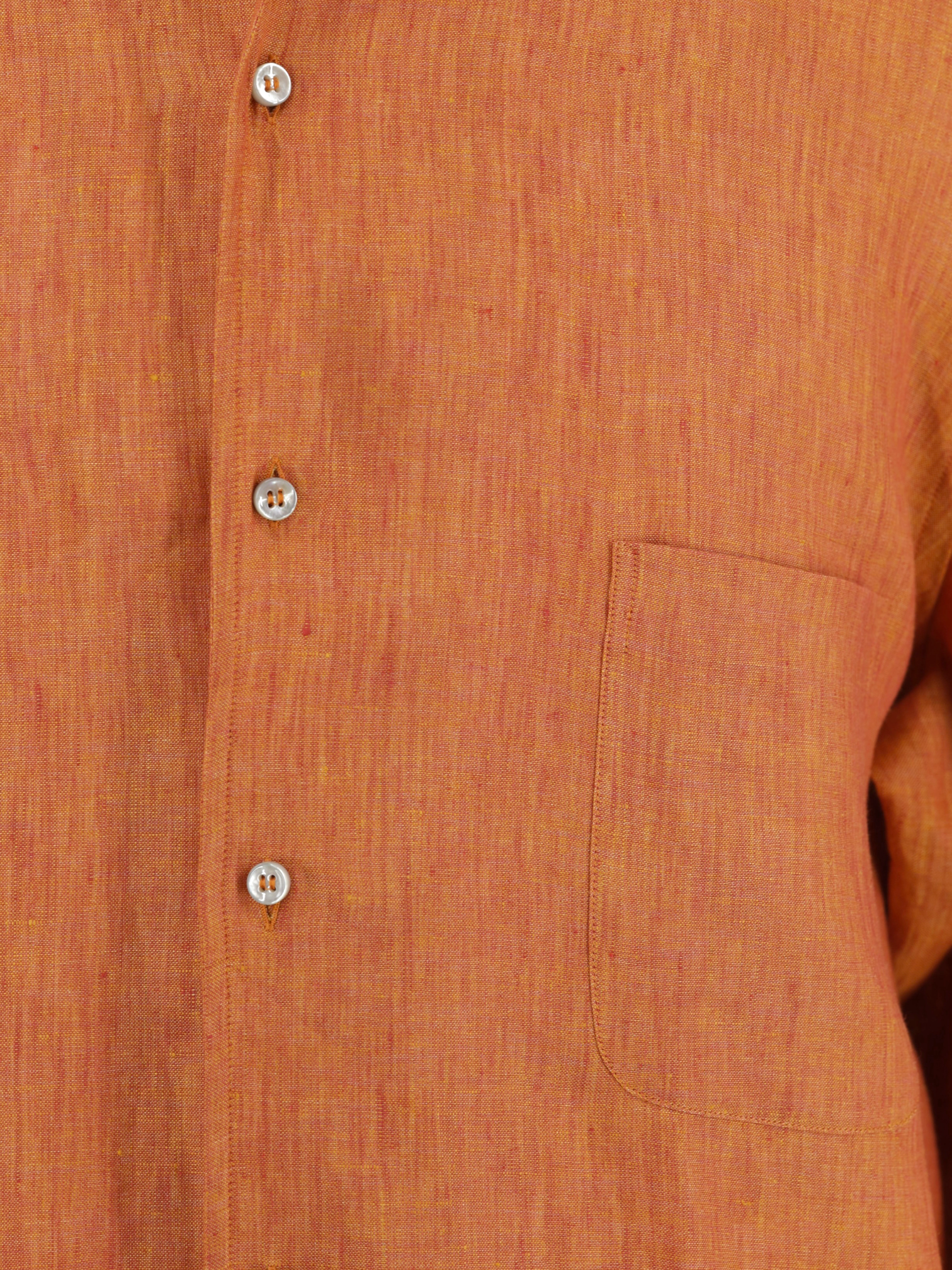 Loro Piana Terracotta André Garment-Dyed Linen Summer Shirt