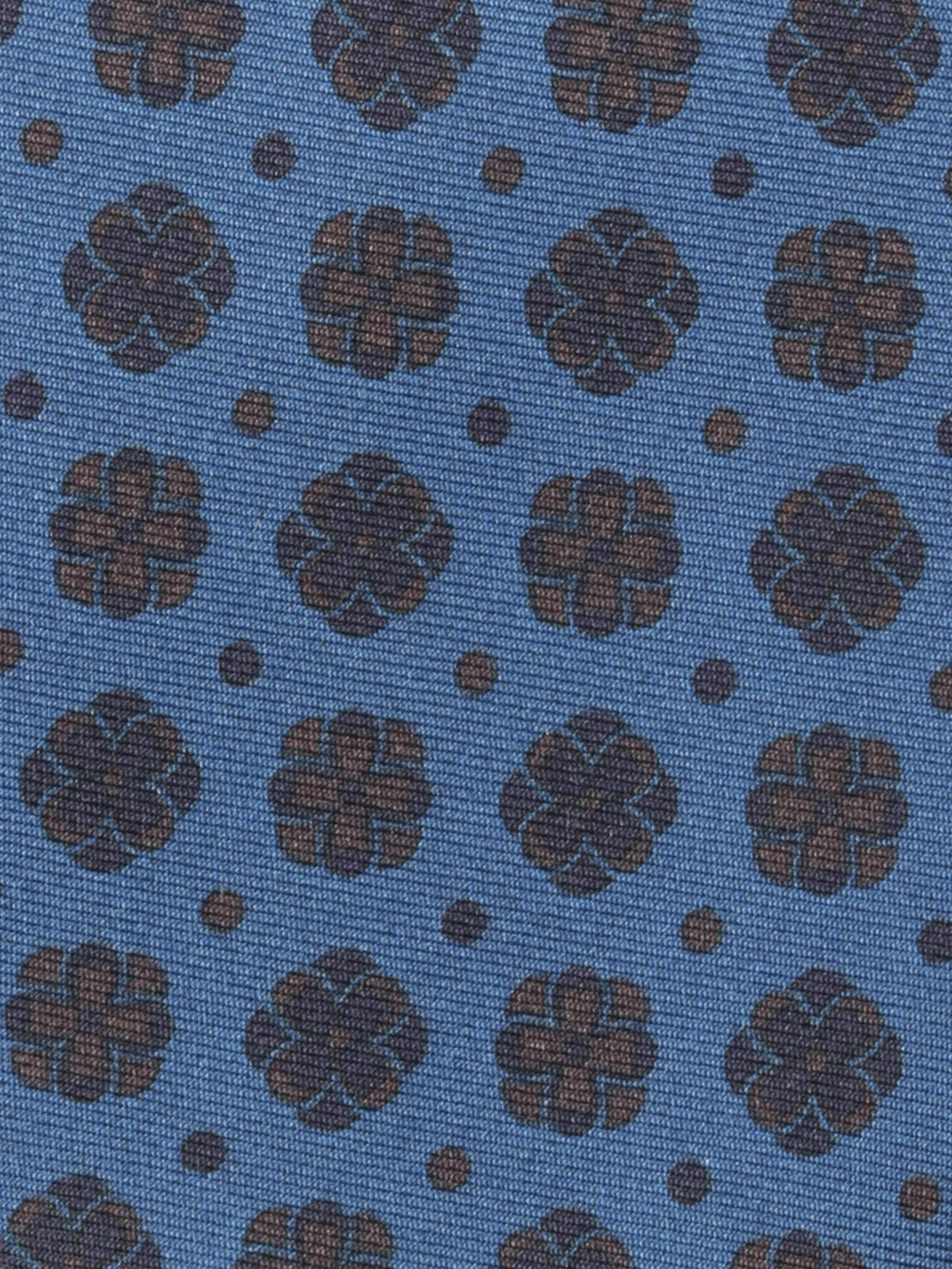 Kiton 5-Fold Petrol Blue & Burgundy Silk Floral-Pattern Self-Tipped Tie
