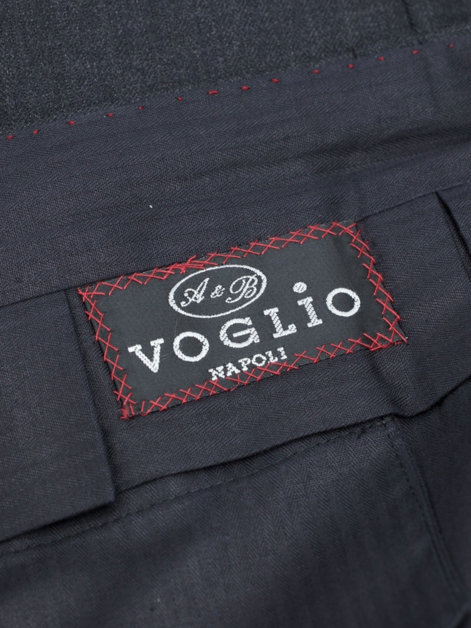 Sartoria Voglio Dark Grey Tasmanian-Wool Micro-Herringbone Sartorial Trousers