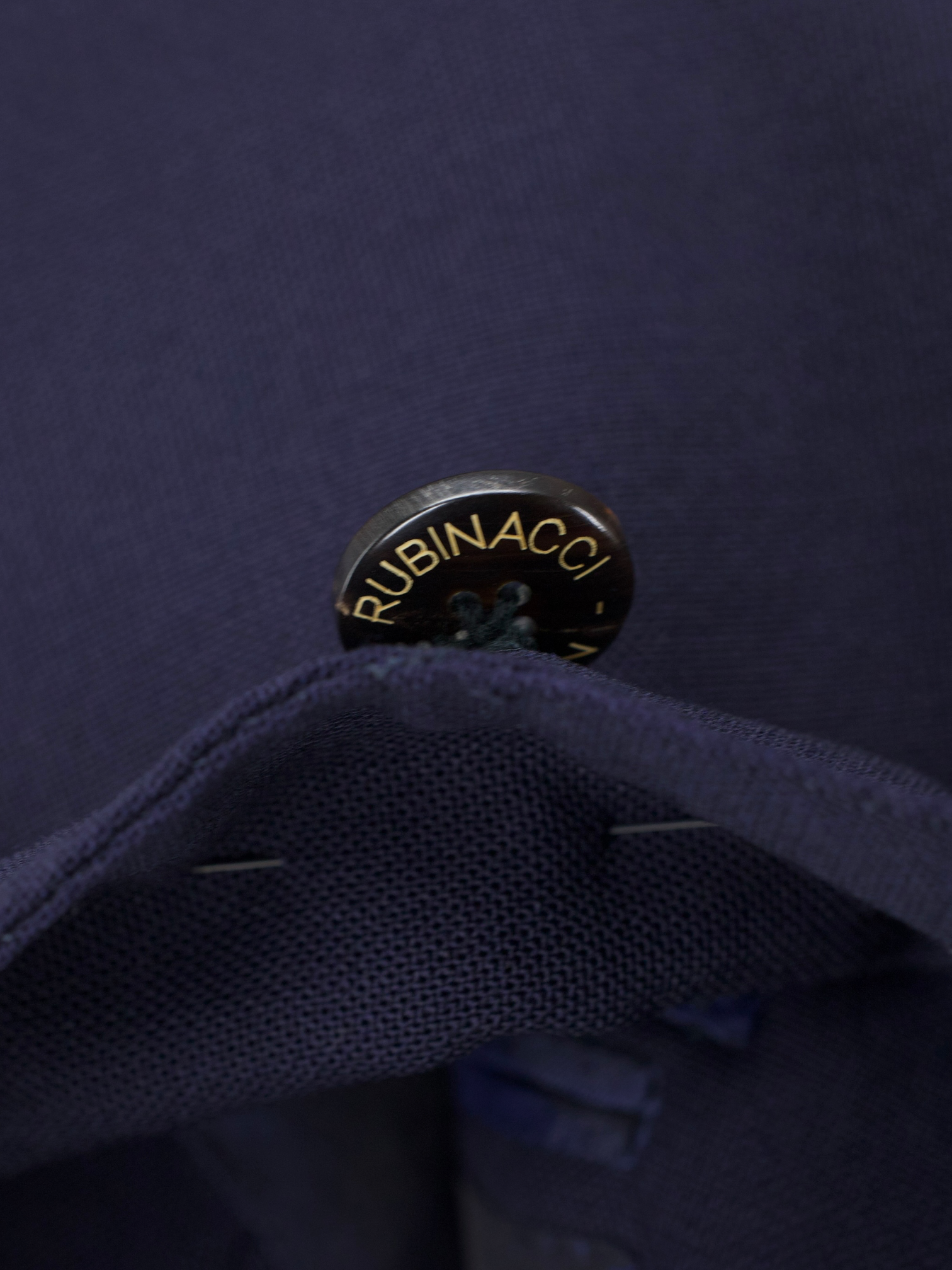 Rubinacci "London House" Navy Wool Hopsack Peak-Lapel Blazer Jacket