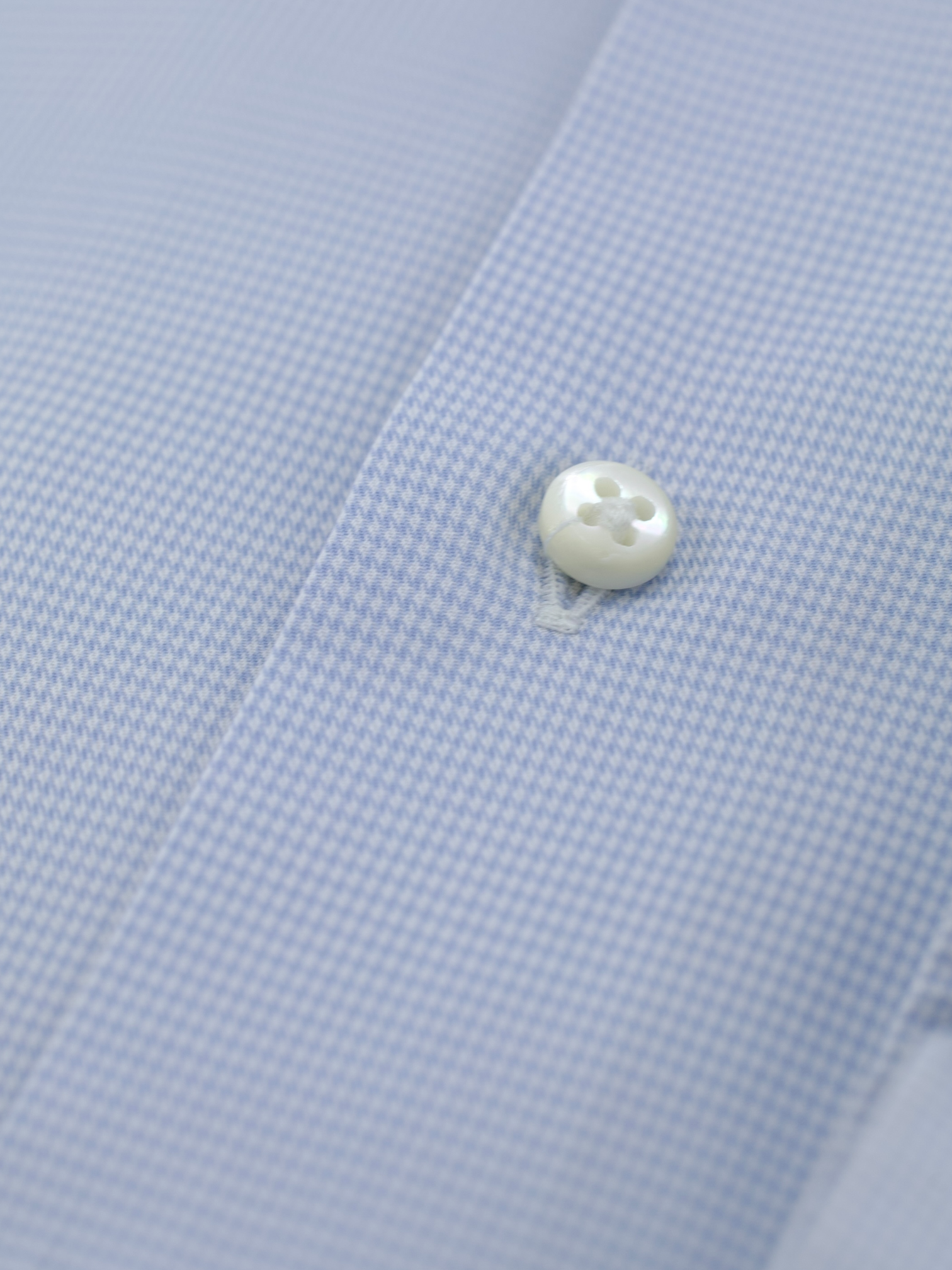 Emanuele Maffeis Light Blue Cotton Puppytooth Shirt