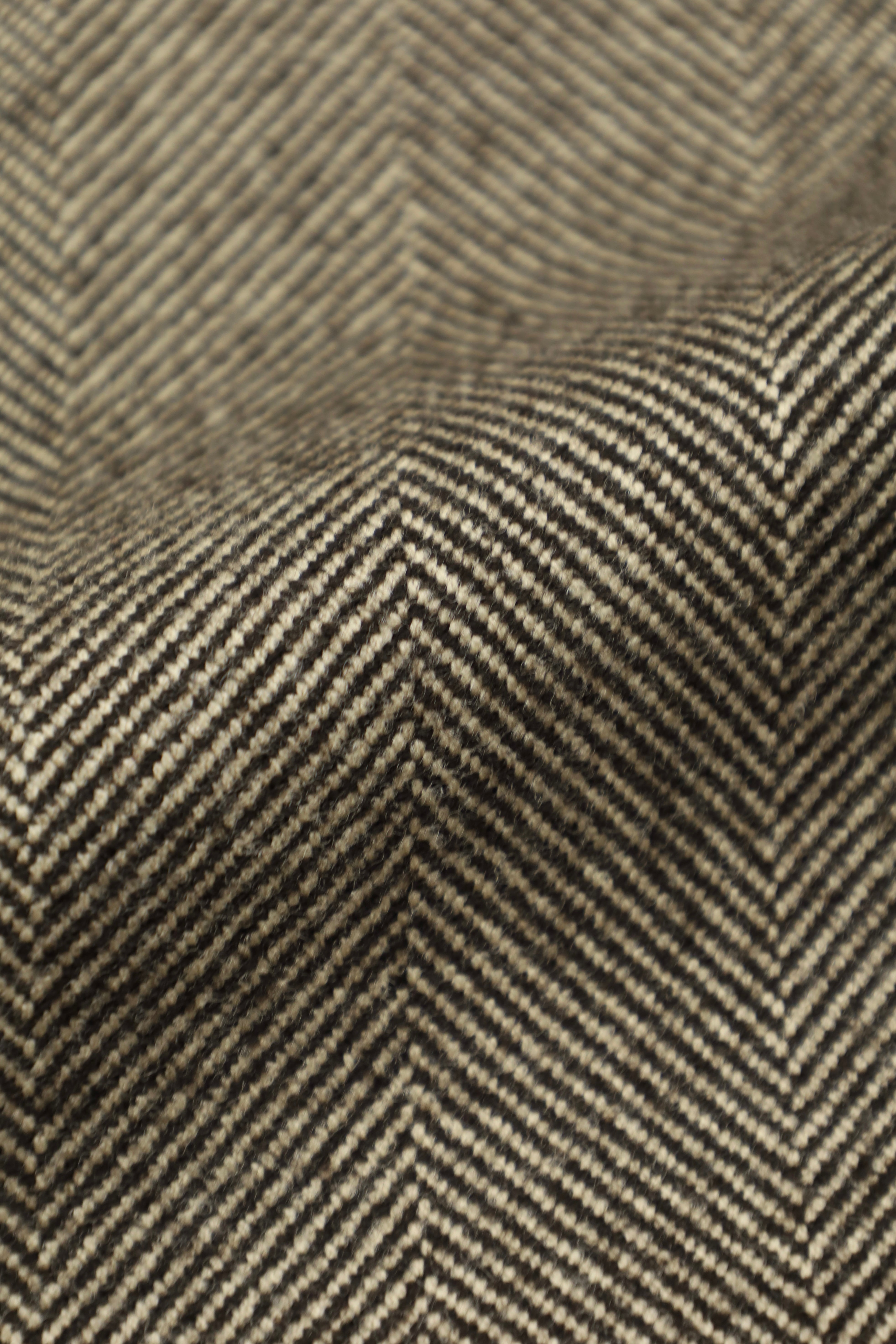 Brioni Light Brown Storm System® Herringbone Double-Breasted Peacoat