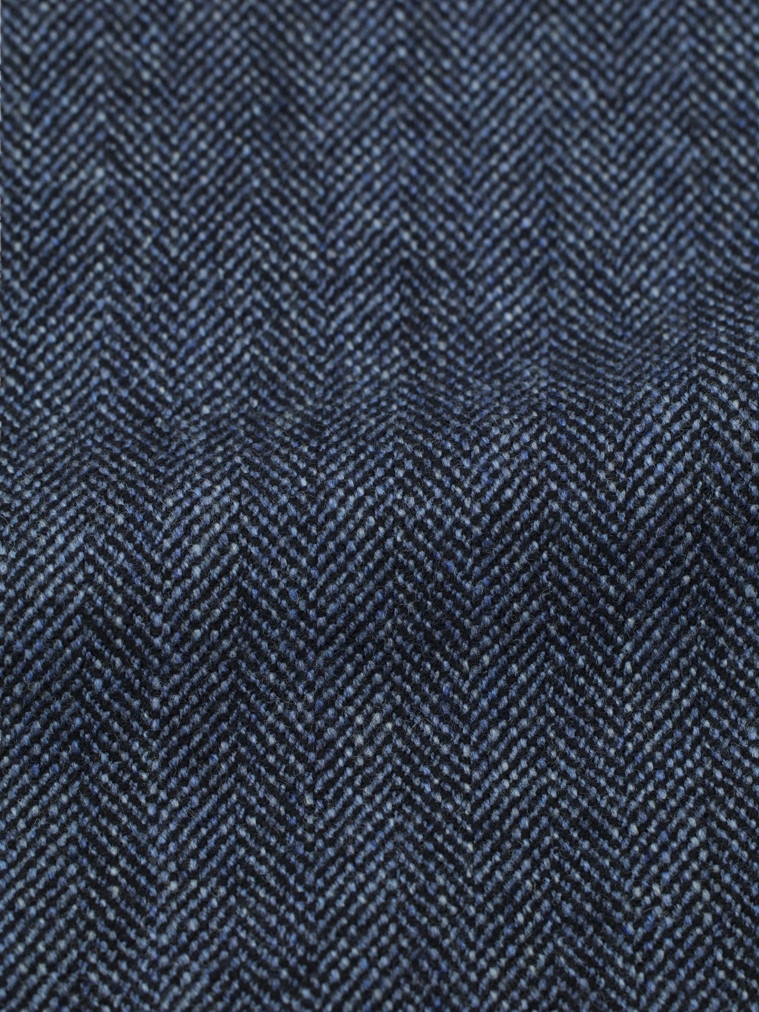 Kiton Steel Blue Pure-Wool Speckled Herringbone Winter Jacket