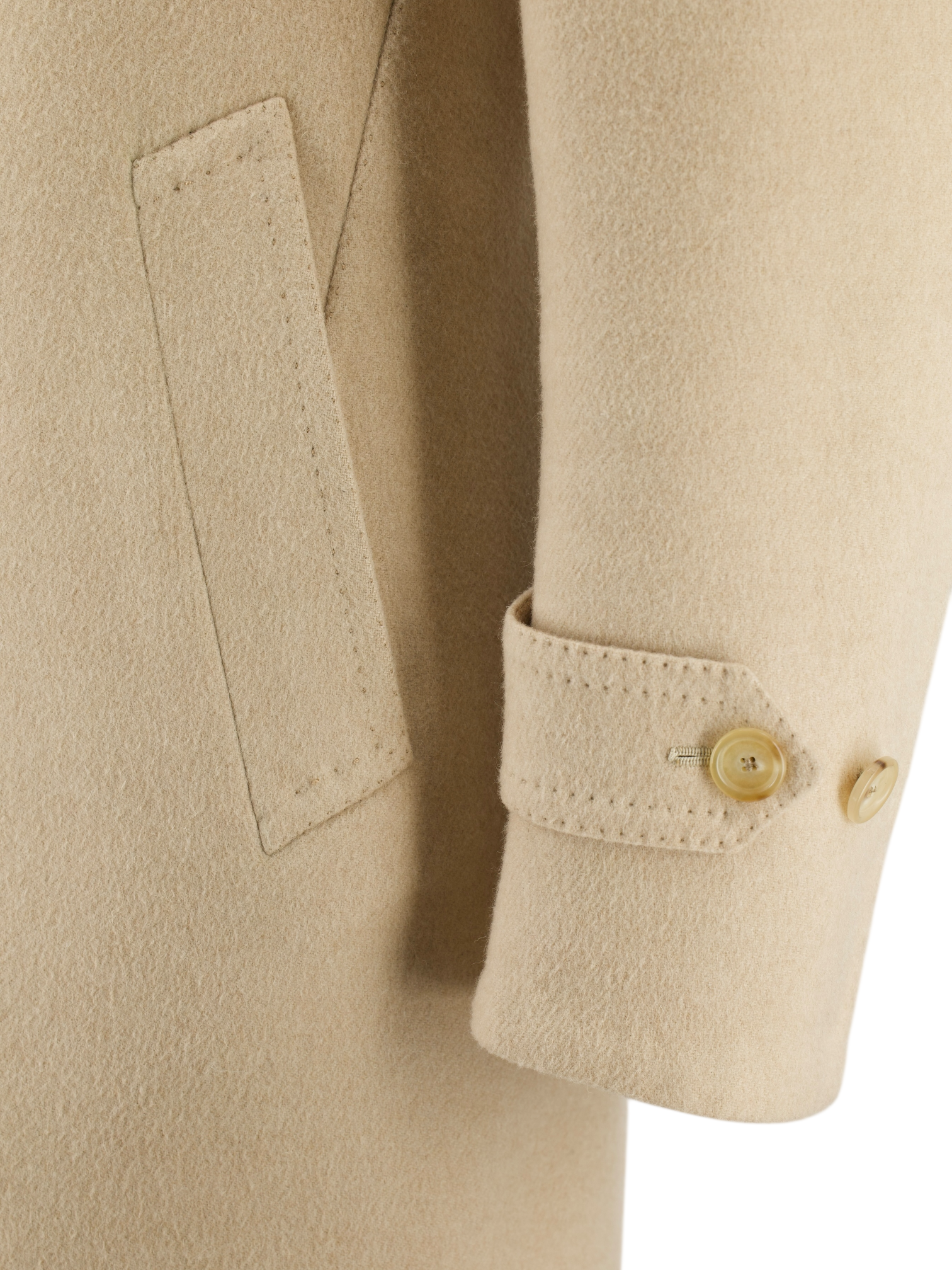 Cesare Attolini Beige Double-Faced Wool & Cashmere Sartorial Carcoat
