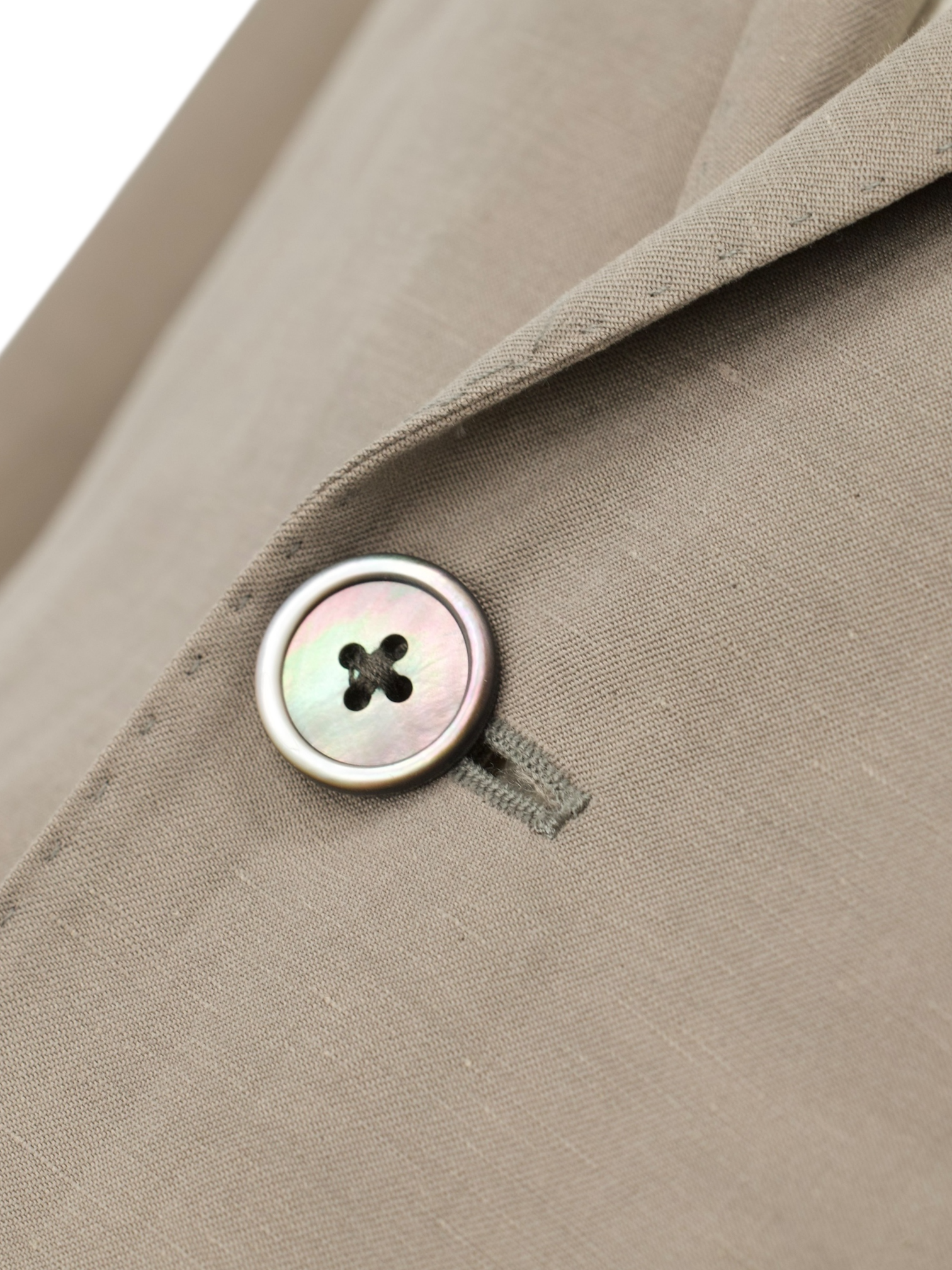 Corneliani Taupe Linen & Silk Plain Summer Suit