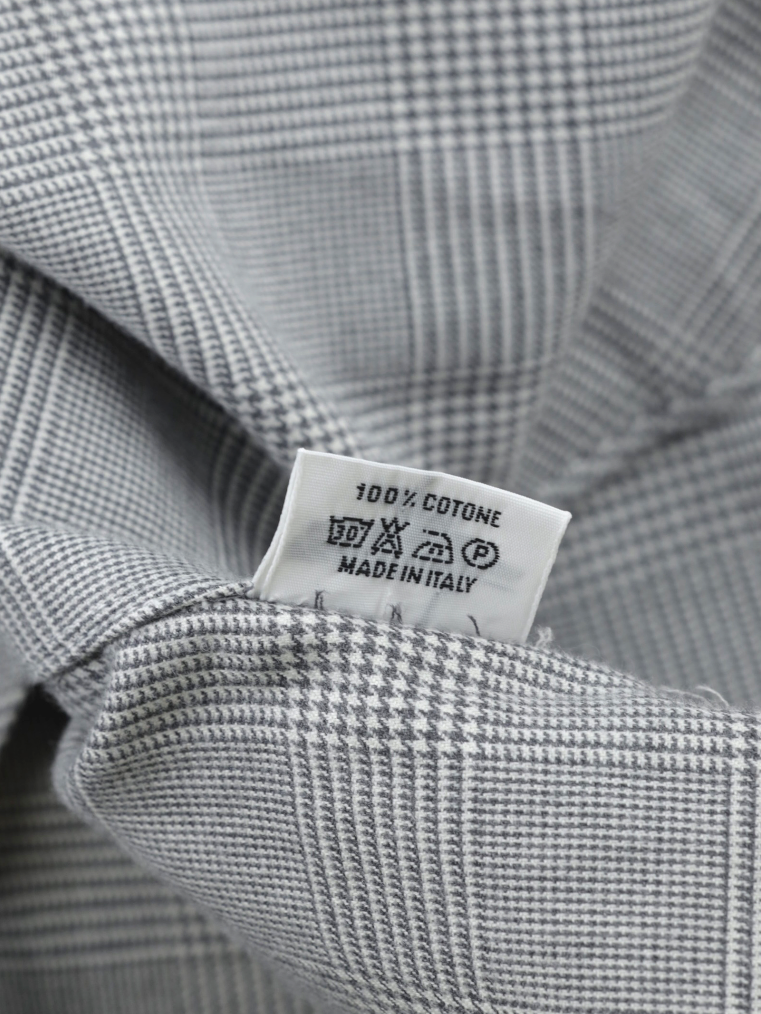Cesare Attolini Light Grey Softly Brushed-Cotton Glenplaid Shirt
