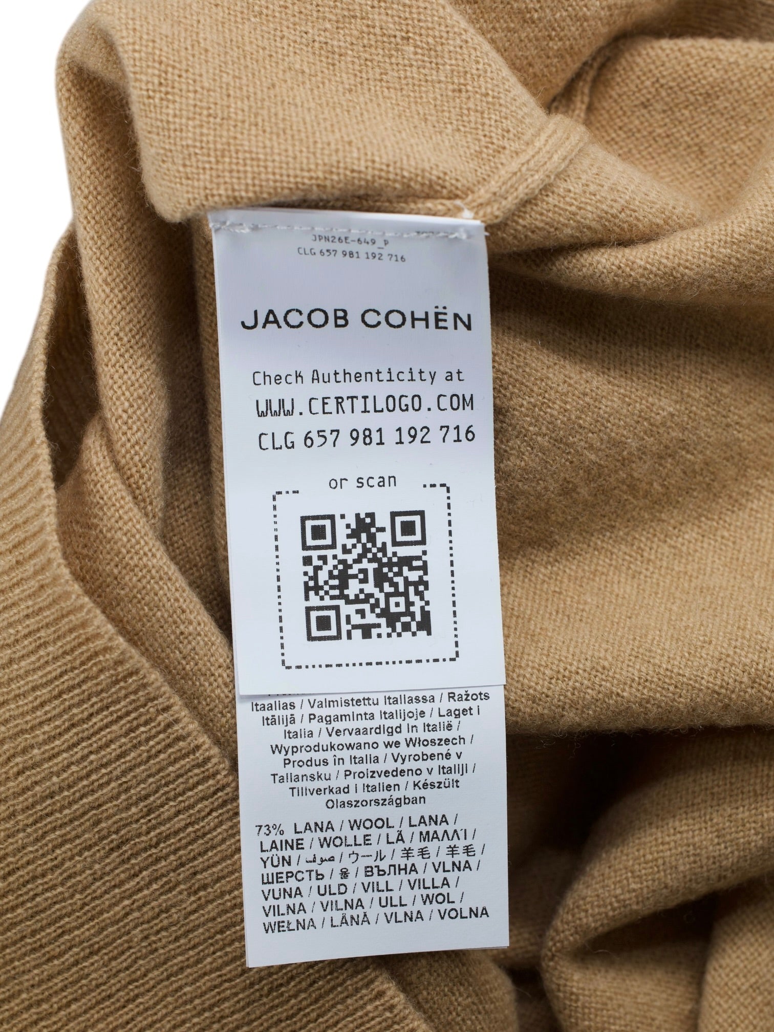 Jacob Cohen Wool & Summer Cashmere Golf-Capsule Roundneck