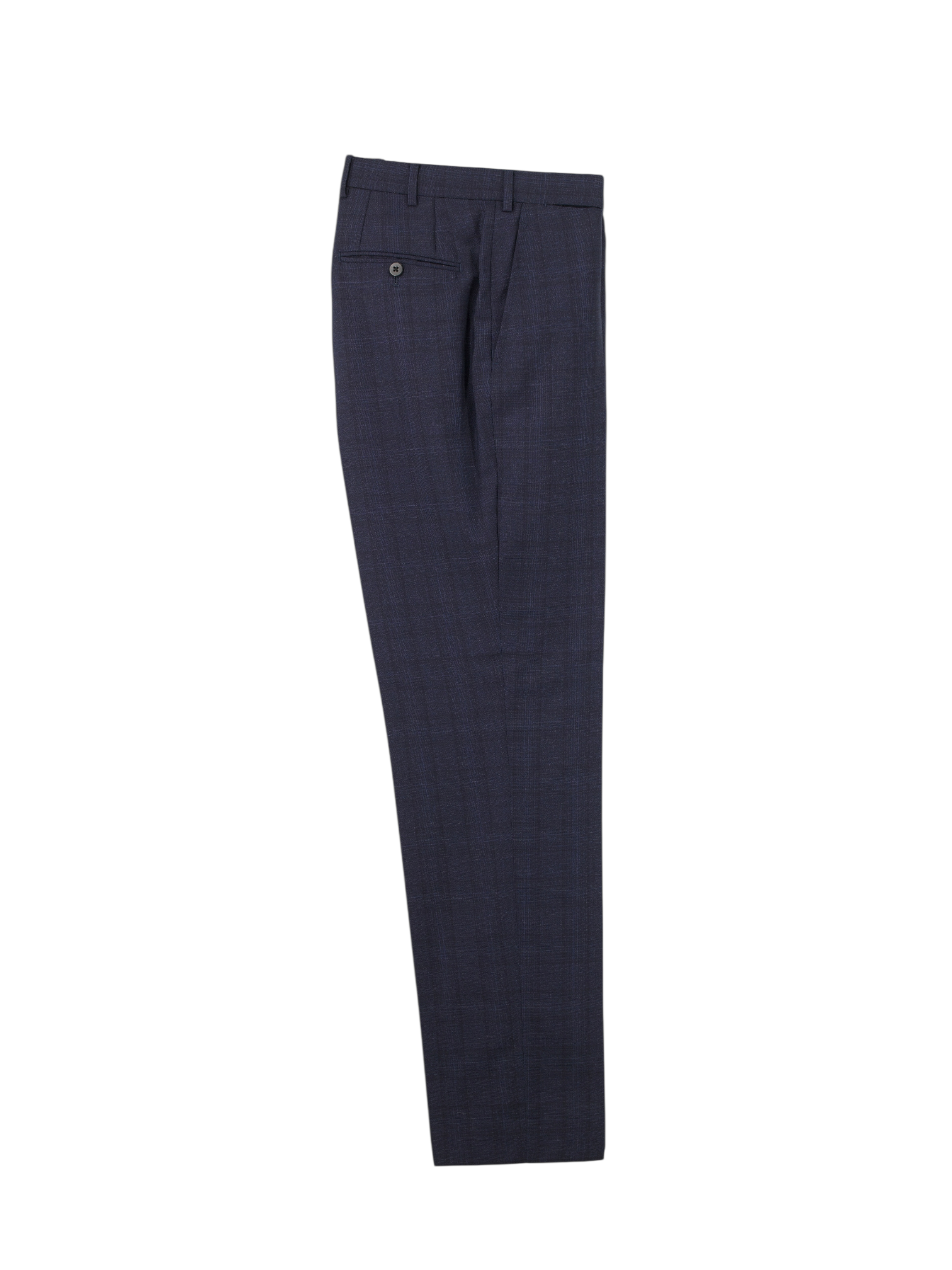 Isaia Dark Blue Fine-Wool Shadow Check “Amalfi” Suit