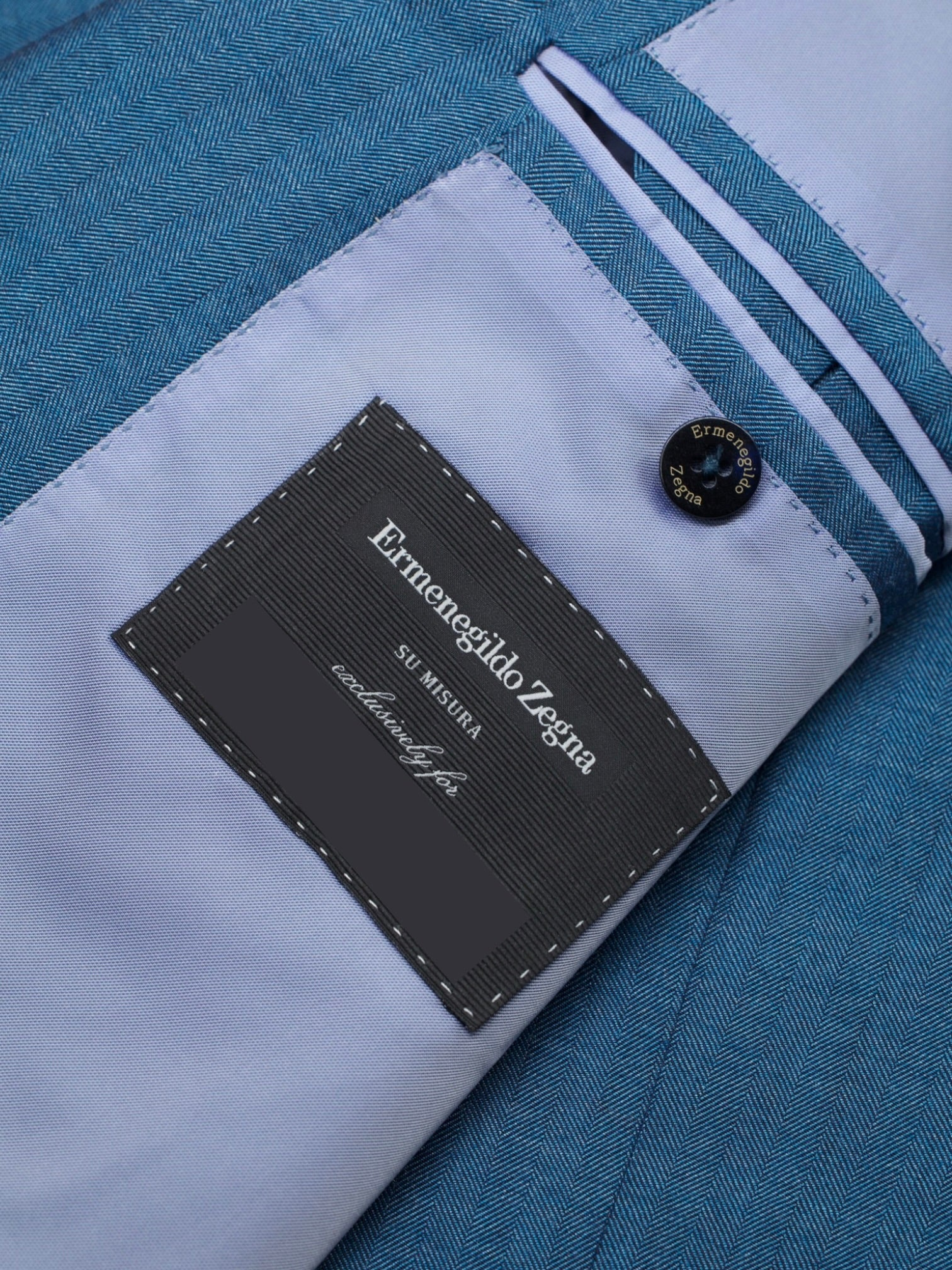 Ermenegildo Zegna Petrol Cashmere & Silk Herringbone Mila Jacket