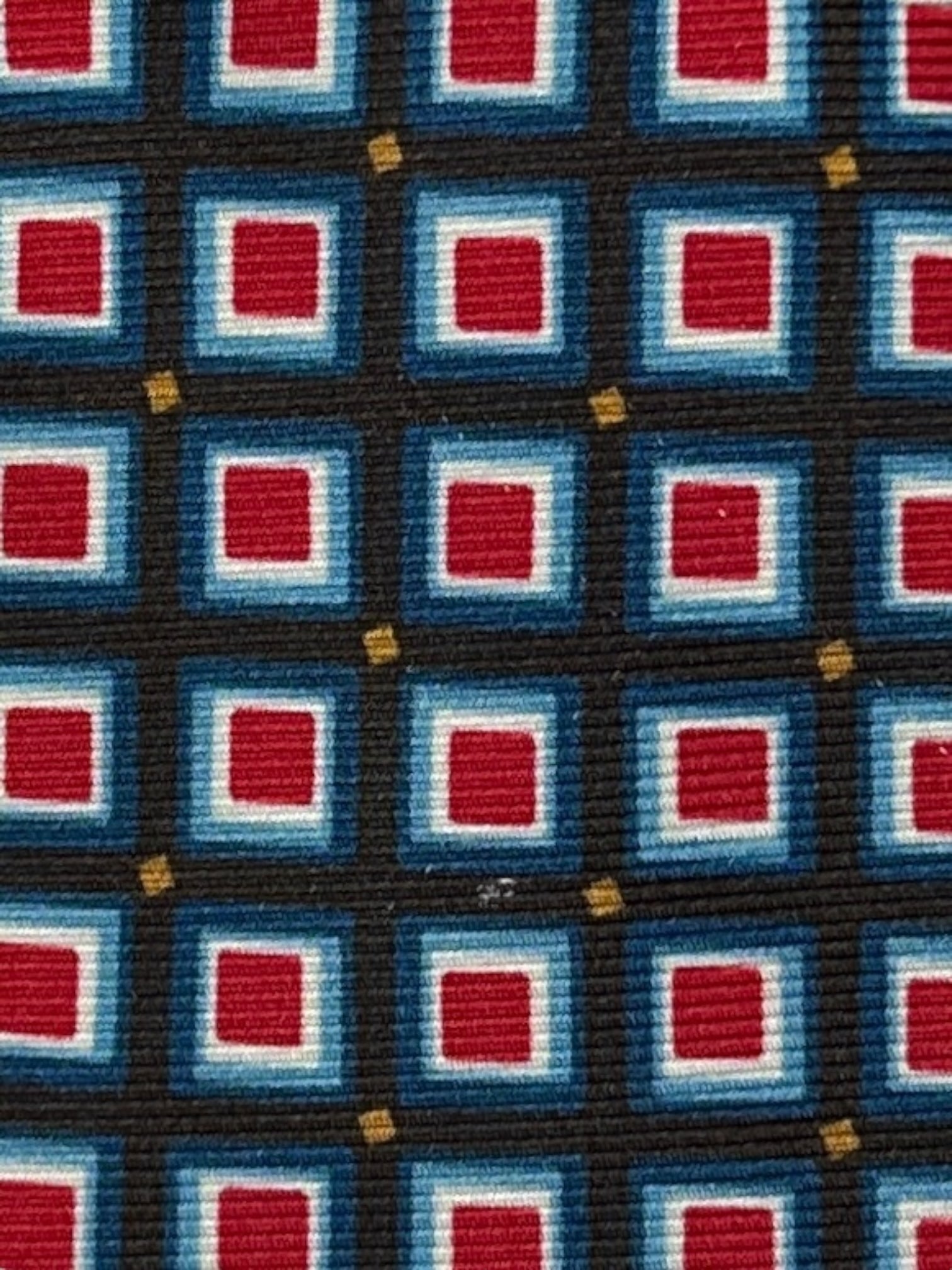 Kiton 5-Fold Dark Brown Geometric Square Tie