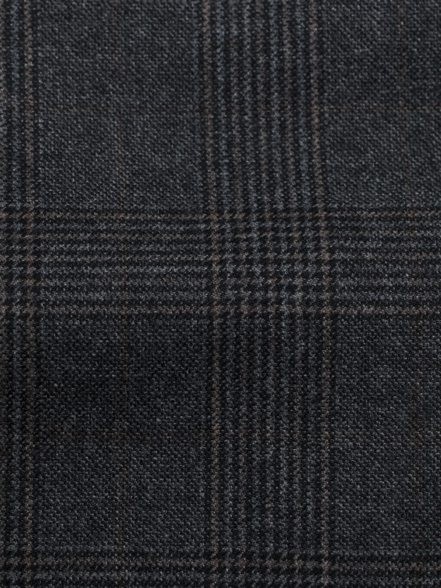 Brunello Cucinelli Grey & Brown Cashmere & Silk Checkered Jacket