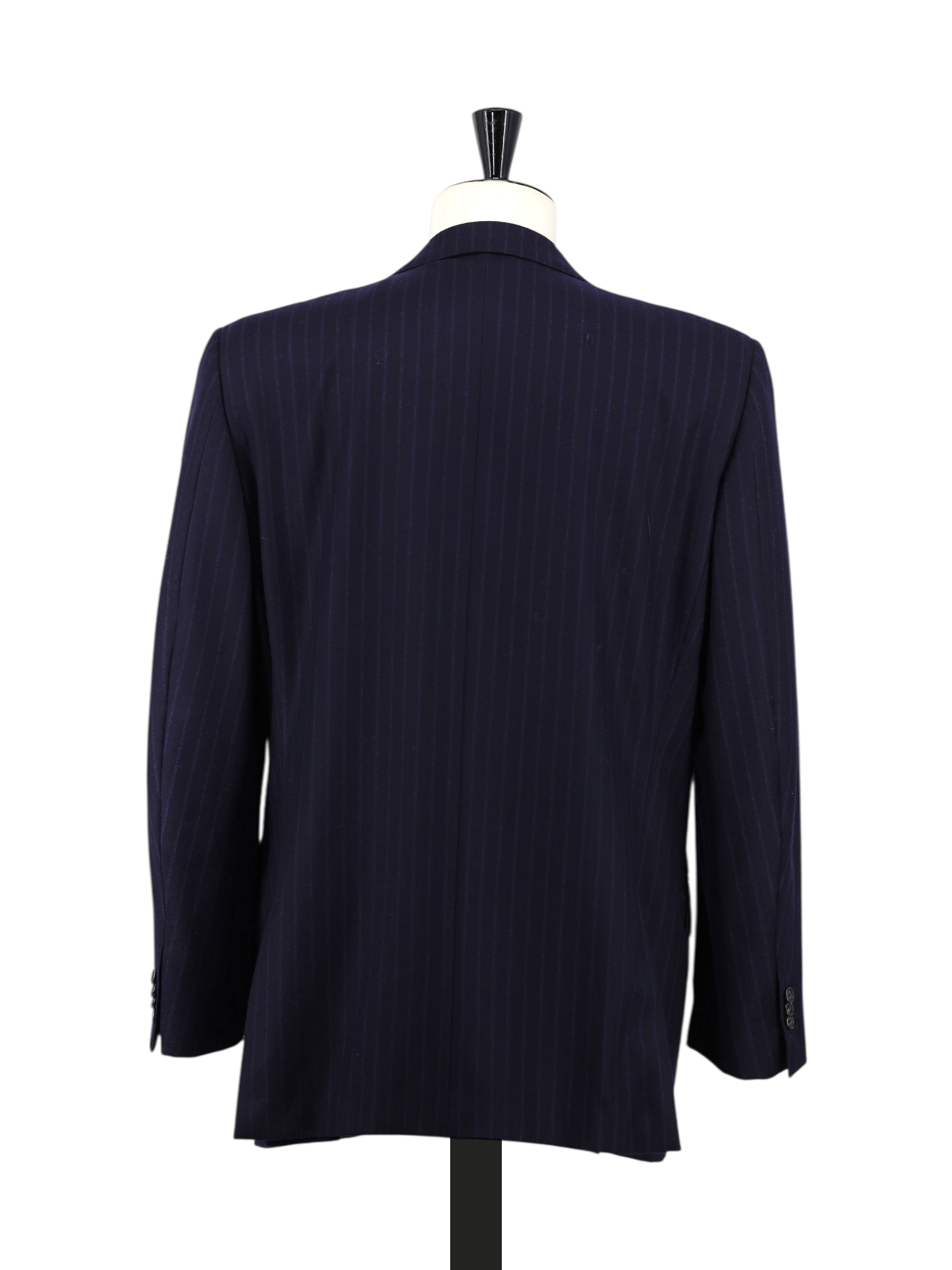 Ermenegildo Zegna Vintage Navy Wool & Cashmere Flannel Pinstripe Suit