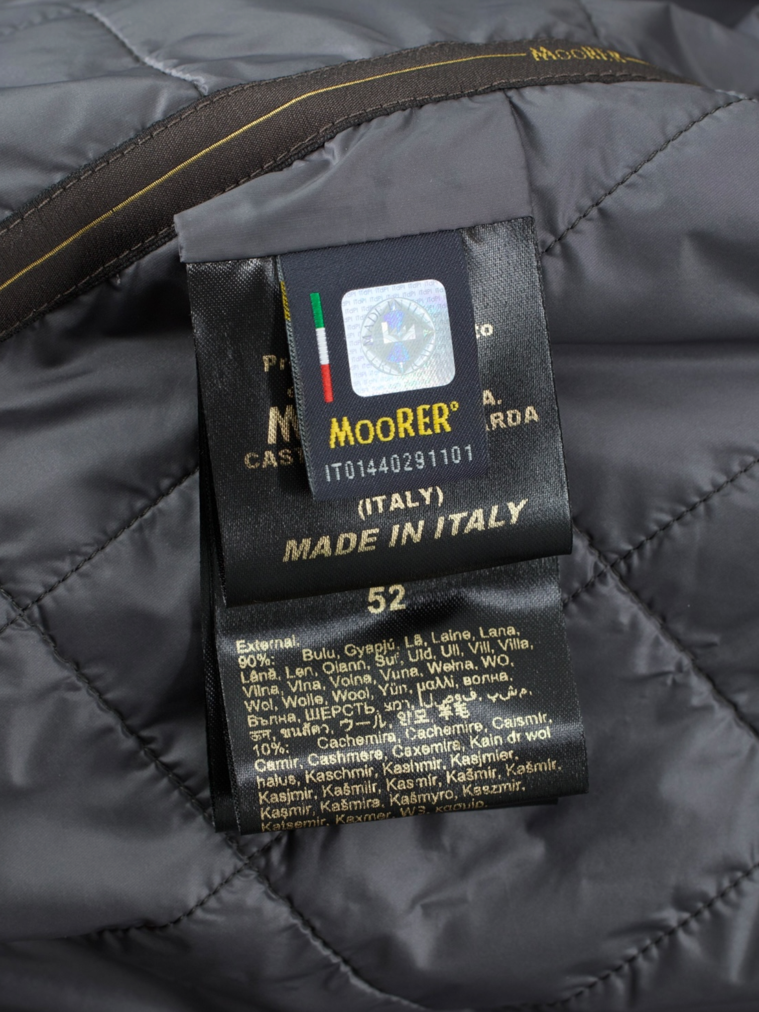 MooRER Dark Grey Wool & Cashmere Montesi Overcoat