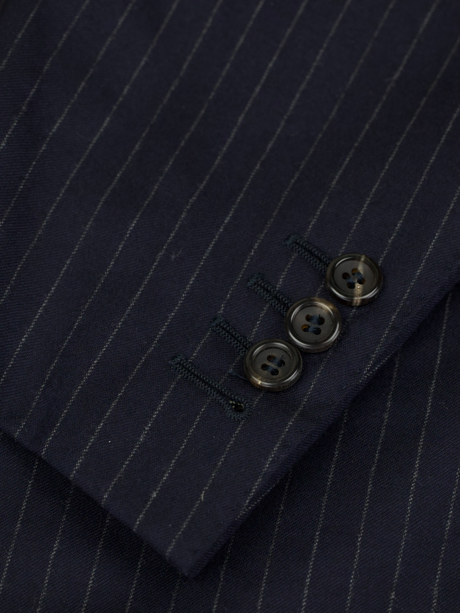 Canali Navy 3-Piece Wool-Flannel Pinstripe Winter Suit + Extra Trousers