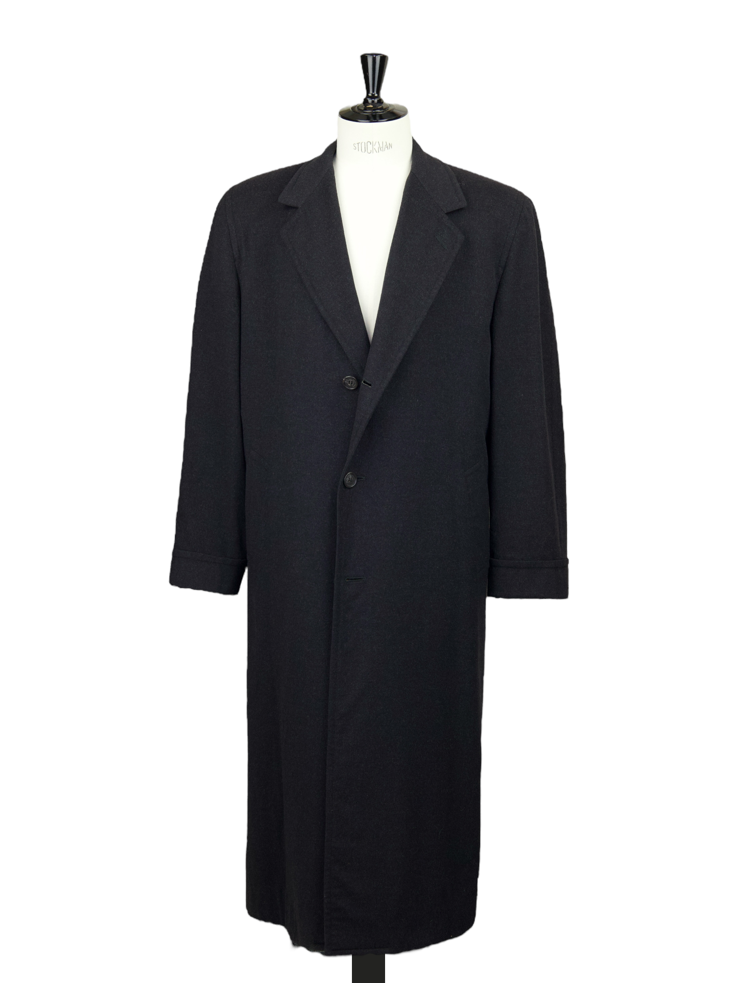 Corneliani Vintage Grey Wool & Cashmere Long Carcoat